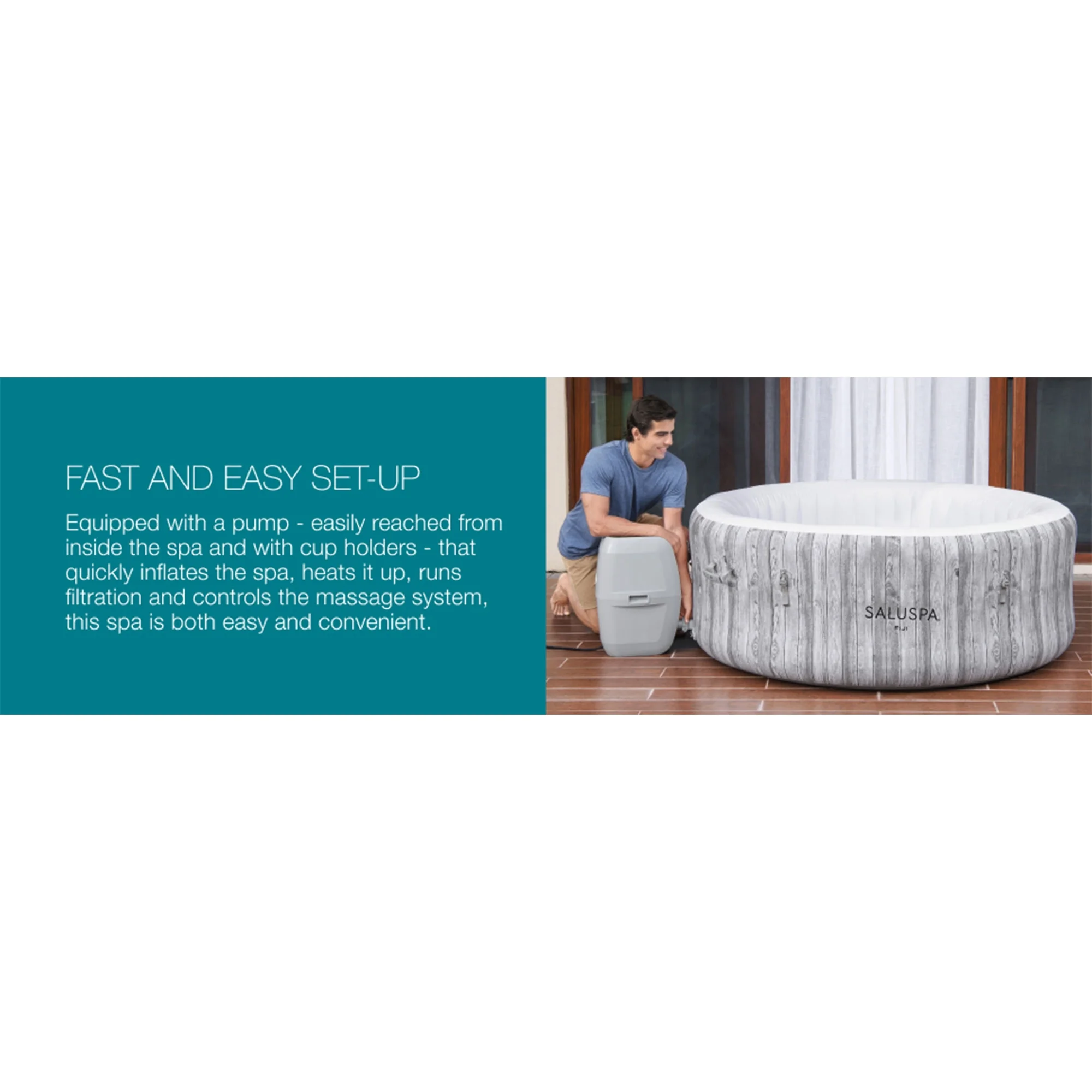 Bestway SaluSpa Cancun AirJet Inflatable Hot Tub with 120 Jets, Gray - Womvr