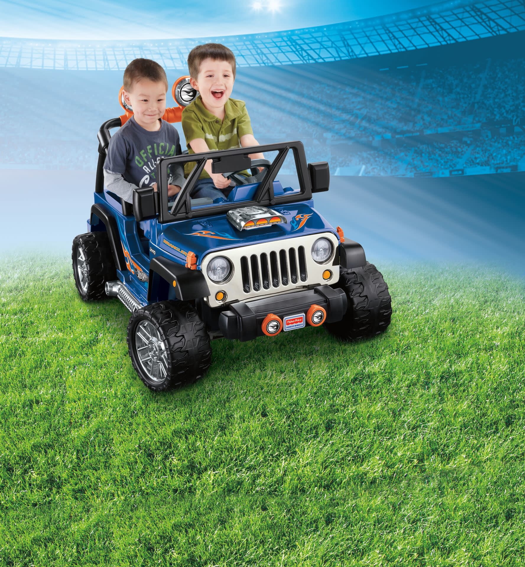 12V Power Wheels Hot Wheels Jeep Wrangler Battery-Powered Ride-On Toy Vehicle with Music & Sounds, for a Child Ages 3-7 - Womvr