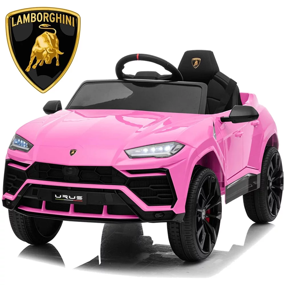 Lamborghini Urus 12V Electric Powered Ride on Car Toys for Girls Boys, Black Kids Electric Vehicles Ride on Toys with Remote Control, Foot Pedal, MP3 Player and LED Headlights, CL61 - Womvr