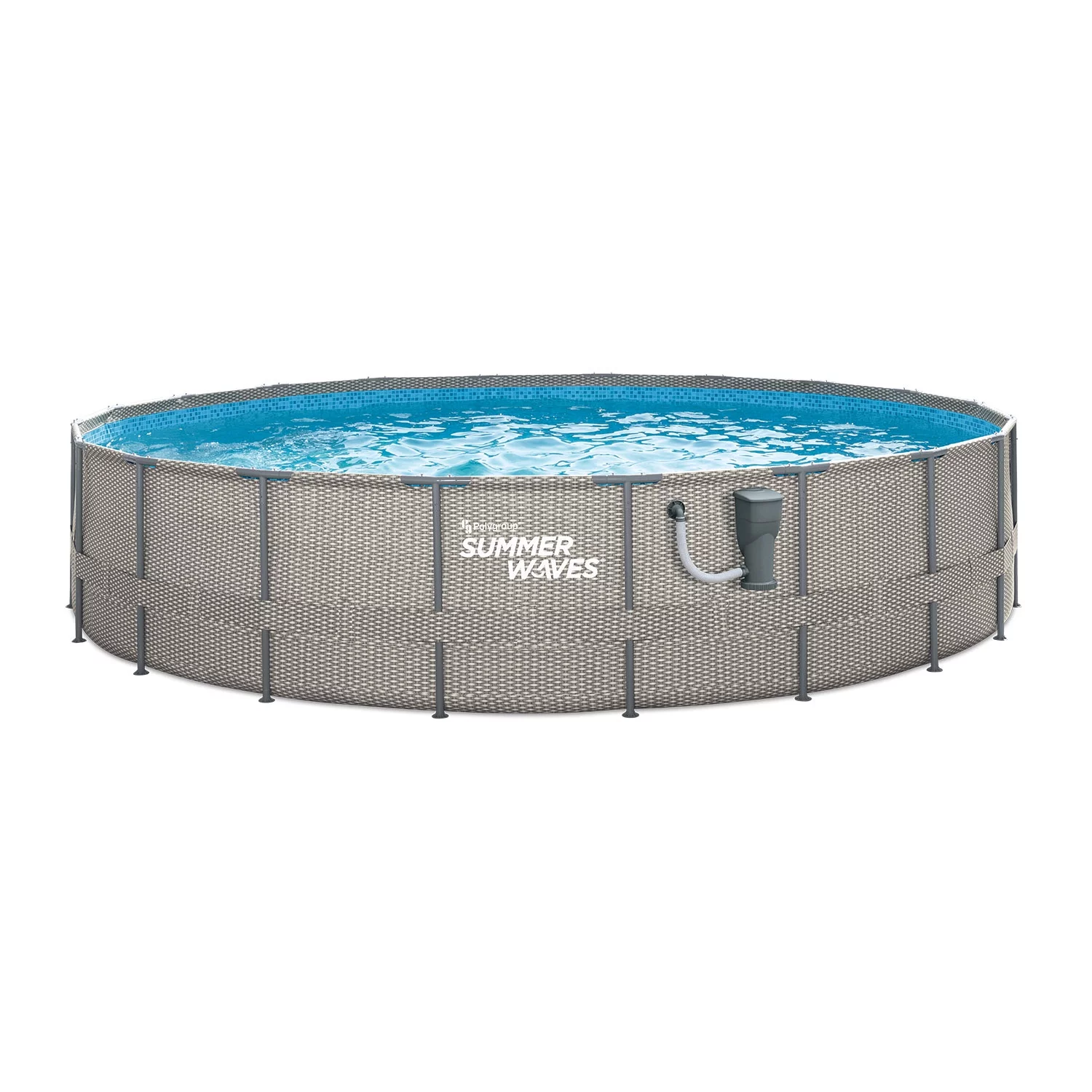 Summer Waves Active 20 Ft x 48 In Above Ground Frame Swimming Pool Set with Pump - Womvr