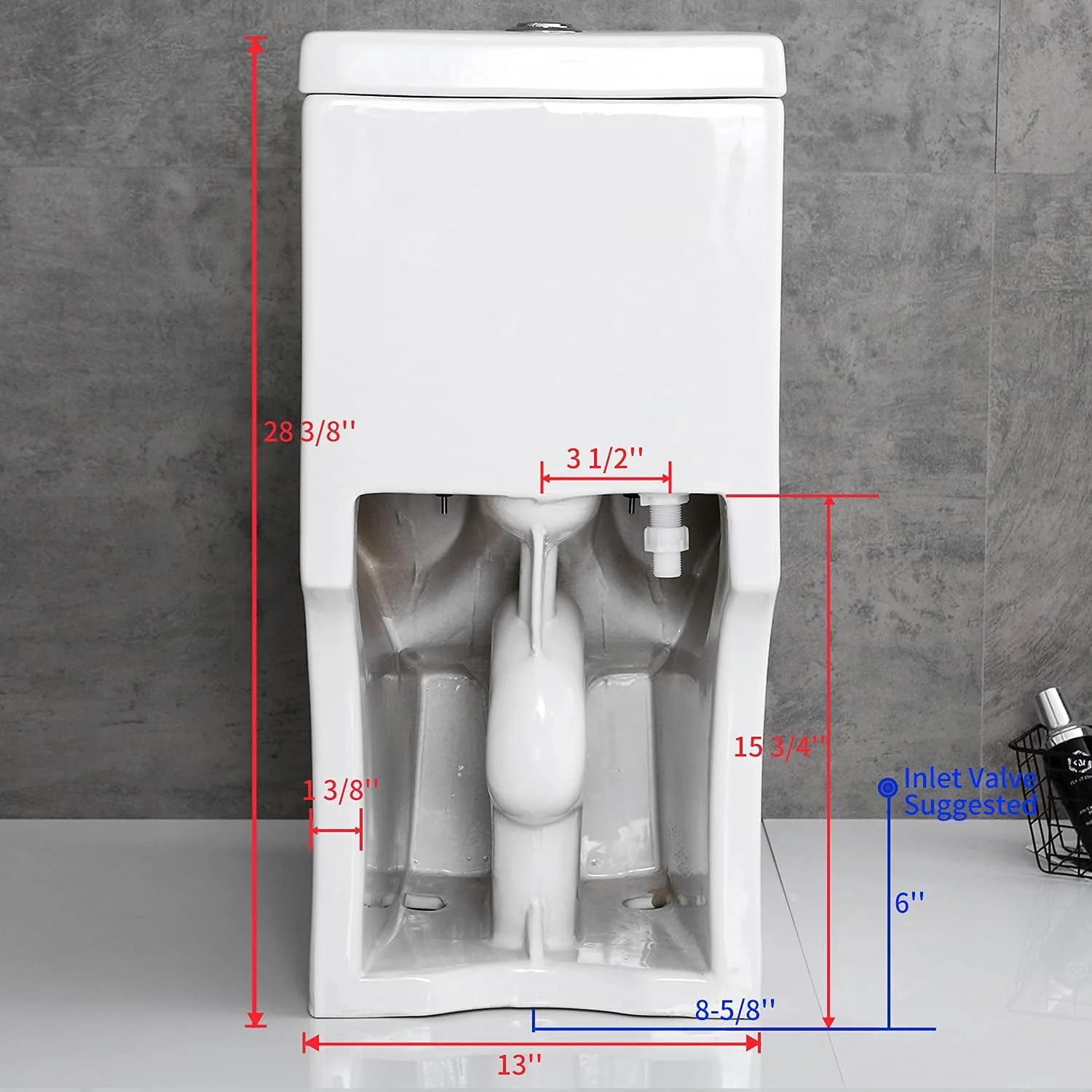 HOROW Upgraded One-Piece 0.8/1.28+ Dual Flush Ultra Ceramic Modern Compact Small Toilets with Elegant Side Holes for Bathrooms - Womvr