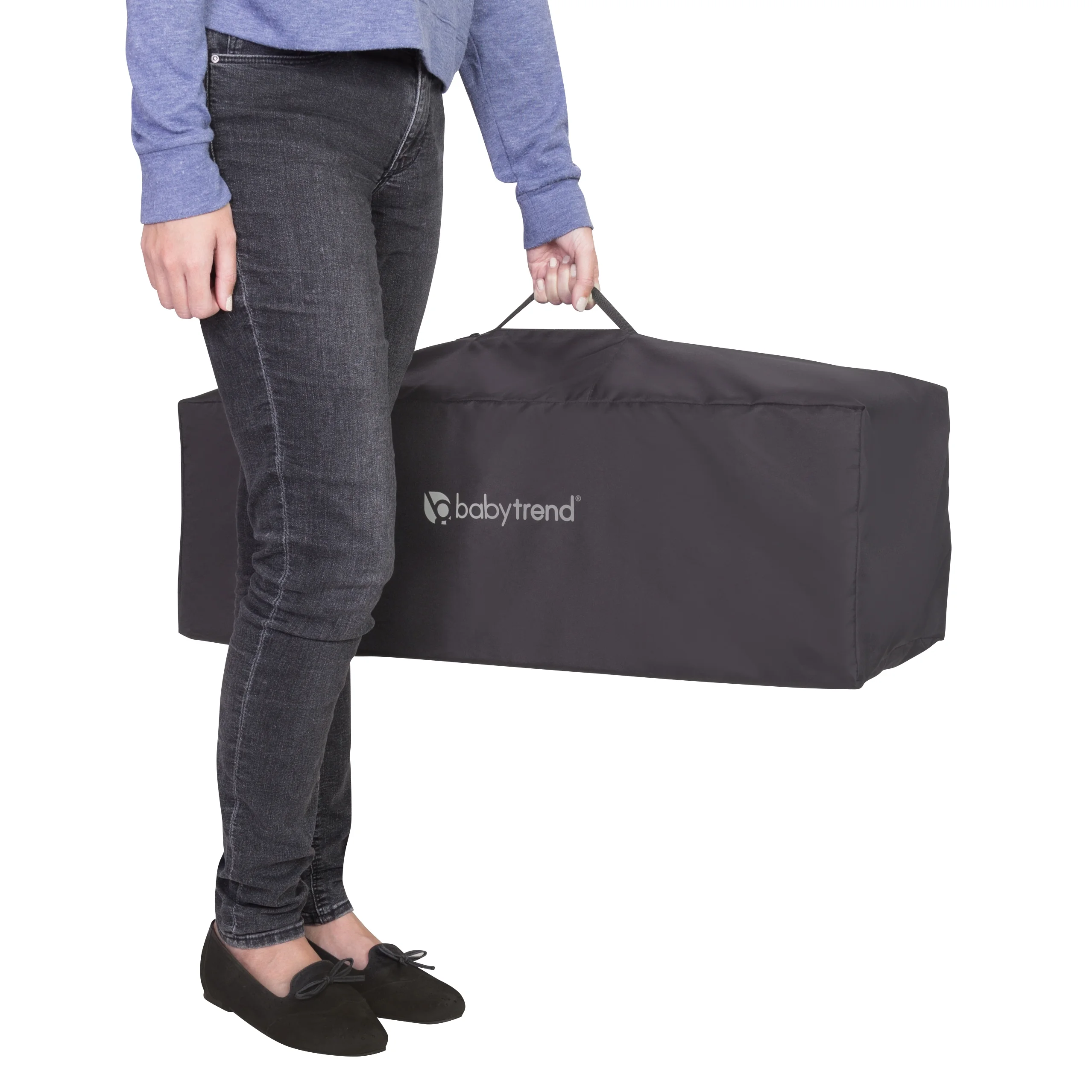 Baby Trend Portable Nursery Center Playard with Travel Bag- Twinkle Midnight Gray - Gray - Womvr