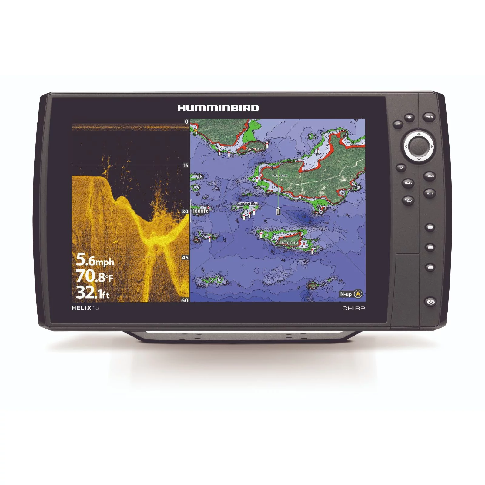 Humminbird 411440-1 HELIX 12 CHIRP MEGA DI+ GPS G4N Fish Finder - Womvr