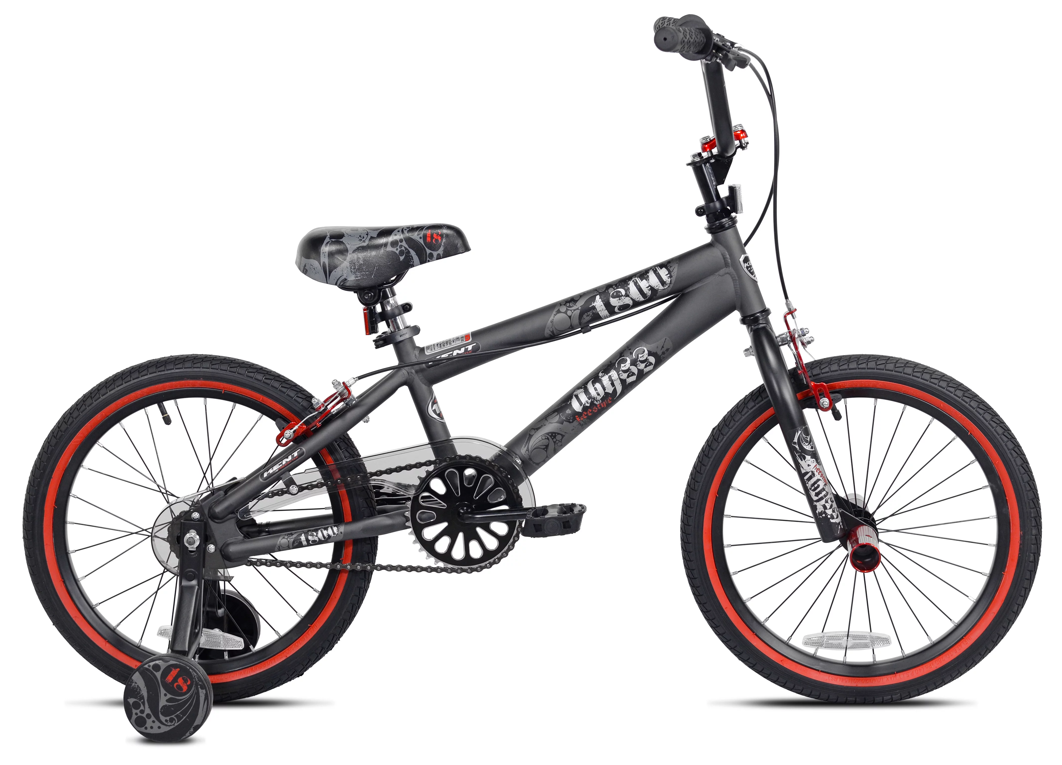 Kent 18 In. Abyss Boy's Freestyle BMX Bike, Charcoal Gray - Womvr