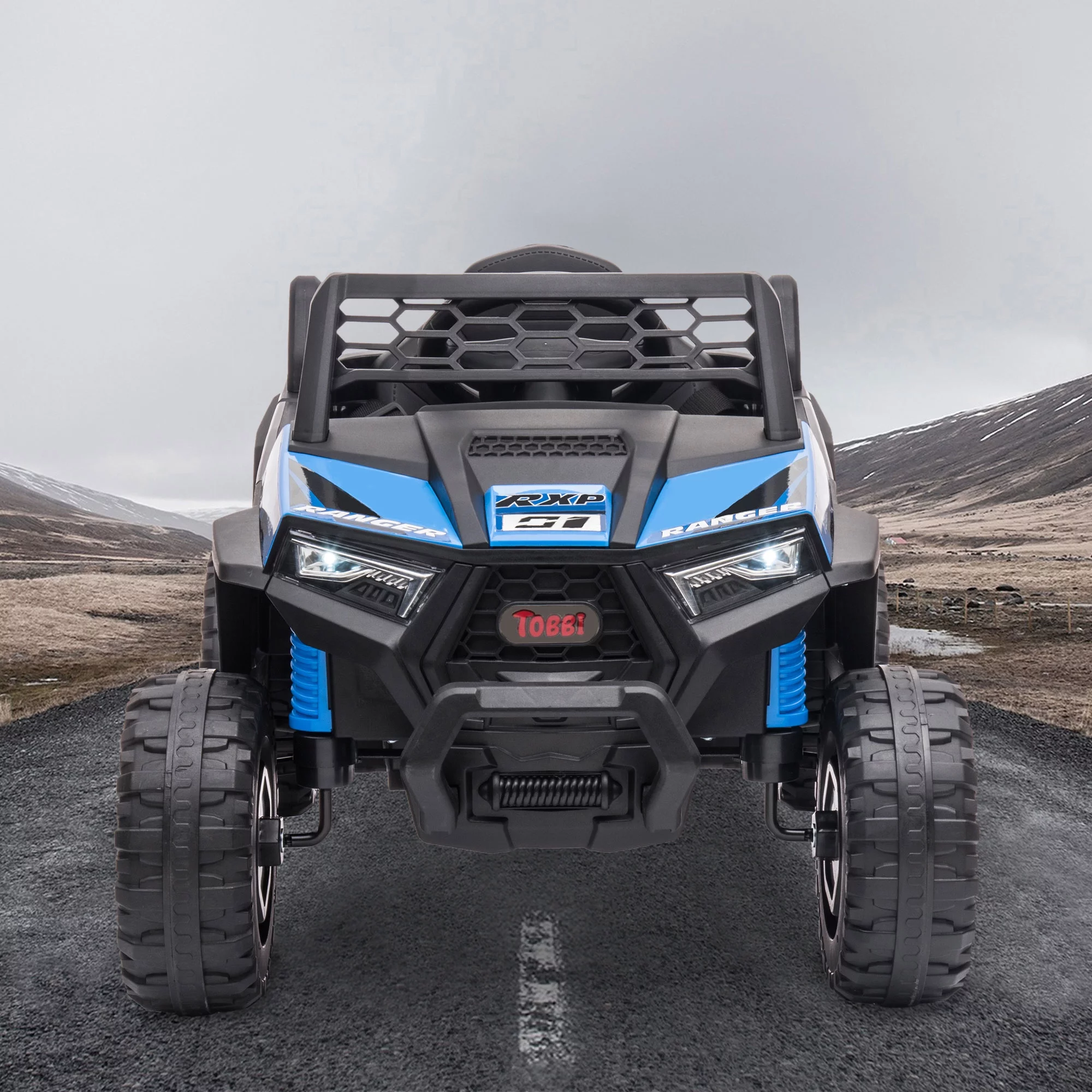 TOBBI 12V Kids Electric off-Road UTV Truck Car Battery Powered Ride on Toys for Girls with LED Headlights, Music, Horn - Womvr