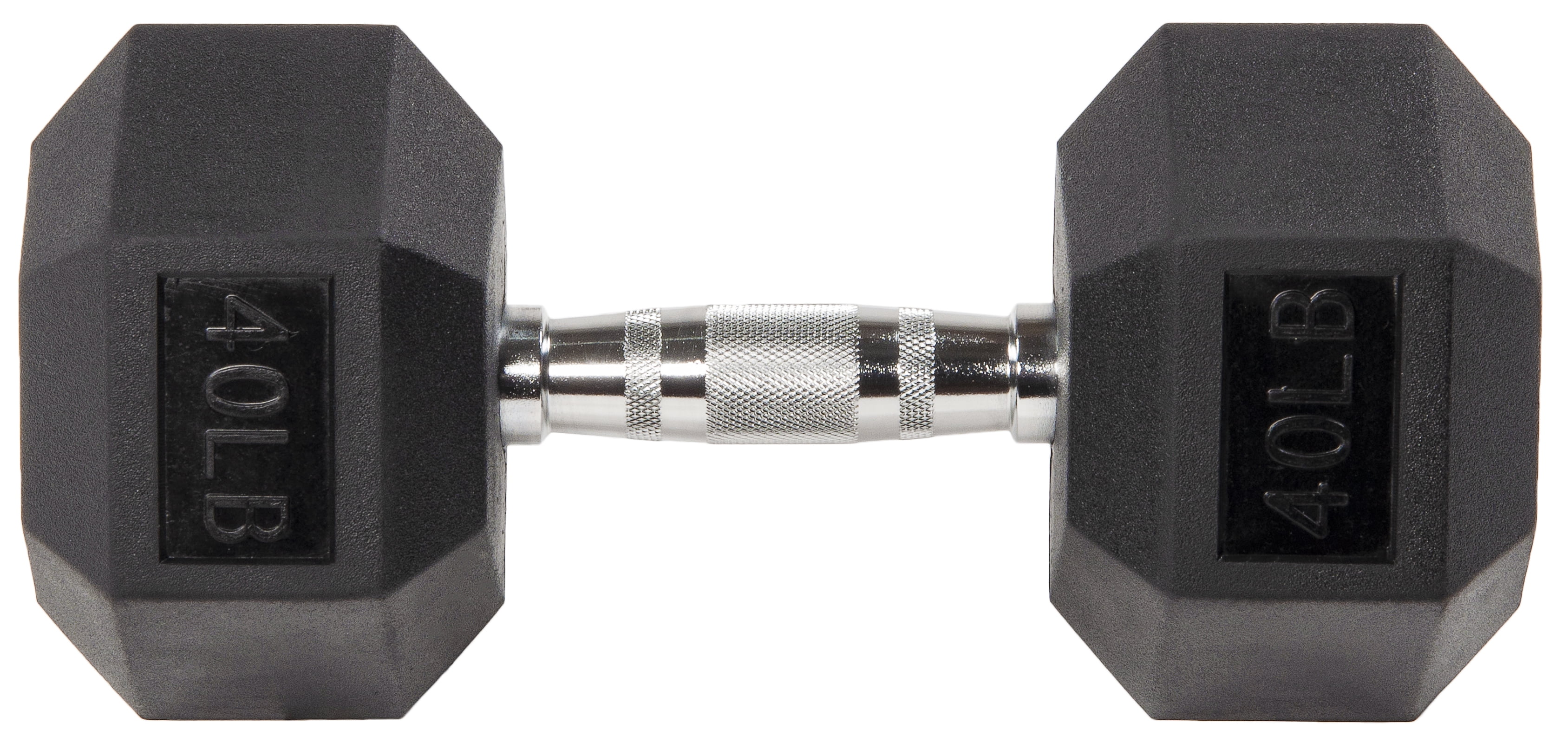 BalanceFrom Rubber Encased Hex Dumbbell, 40LBs, Single - Womvr