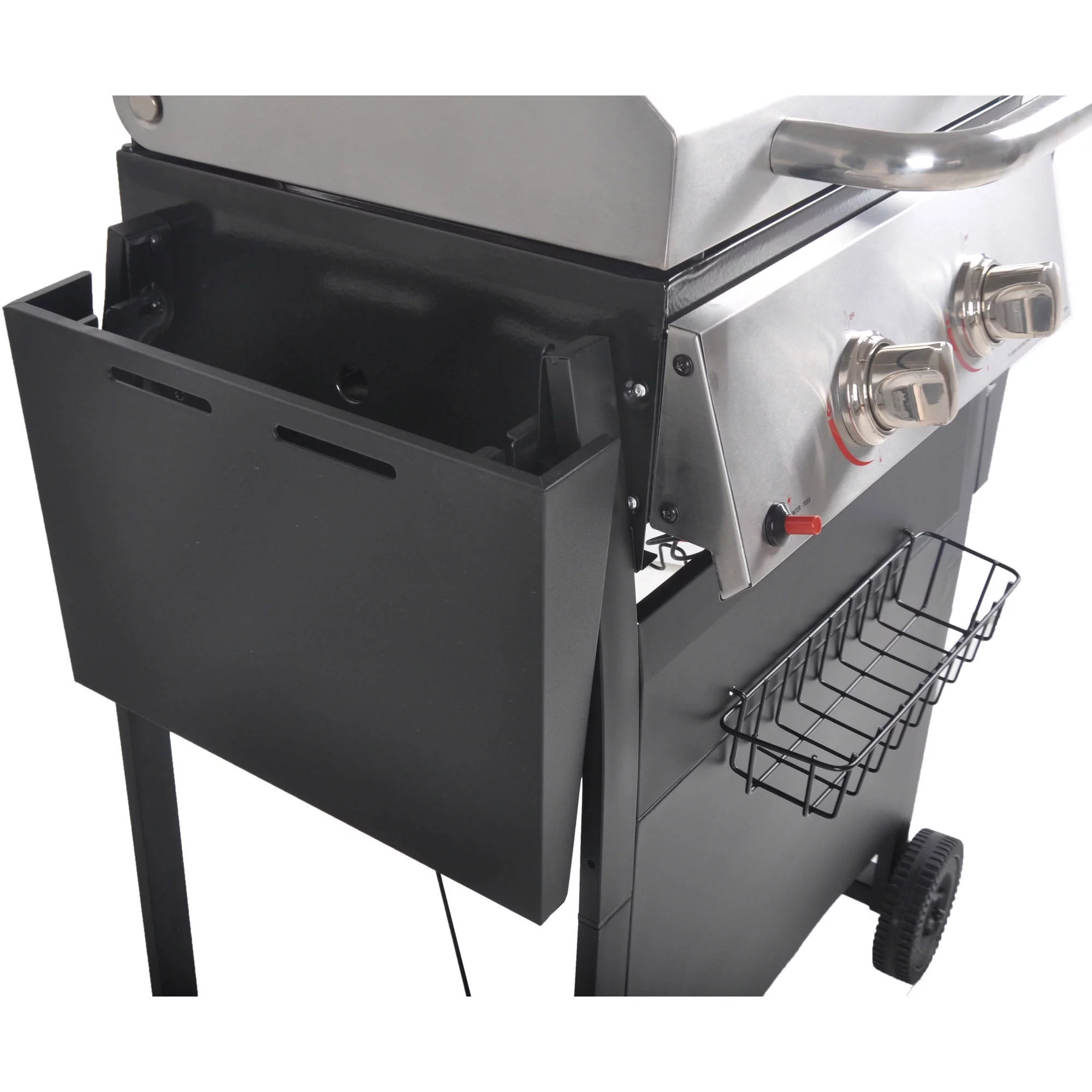 RevoAce 2-Burner Space Saver Propane Gas Grill, Stainless and Black, GBC1705WV - Womvr