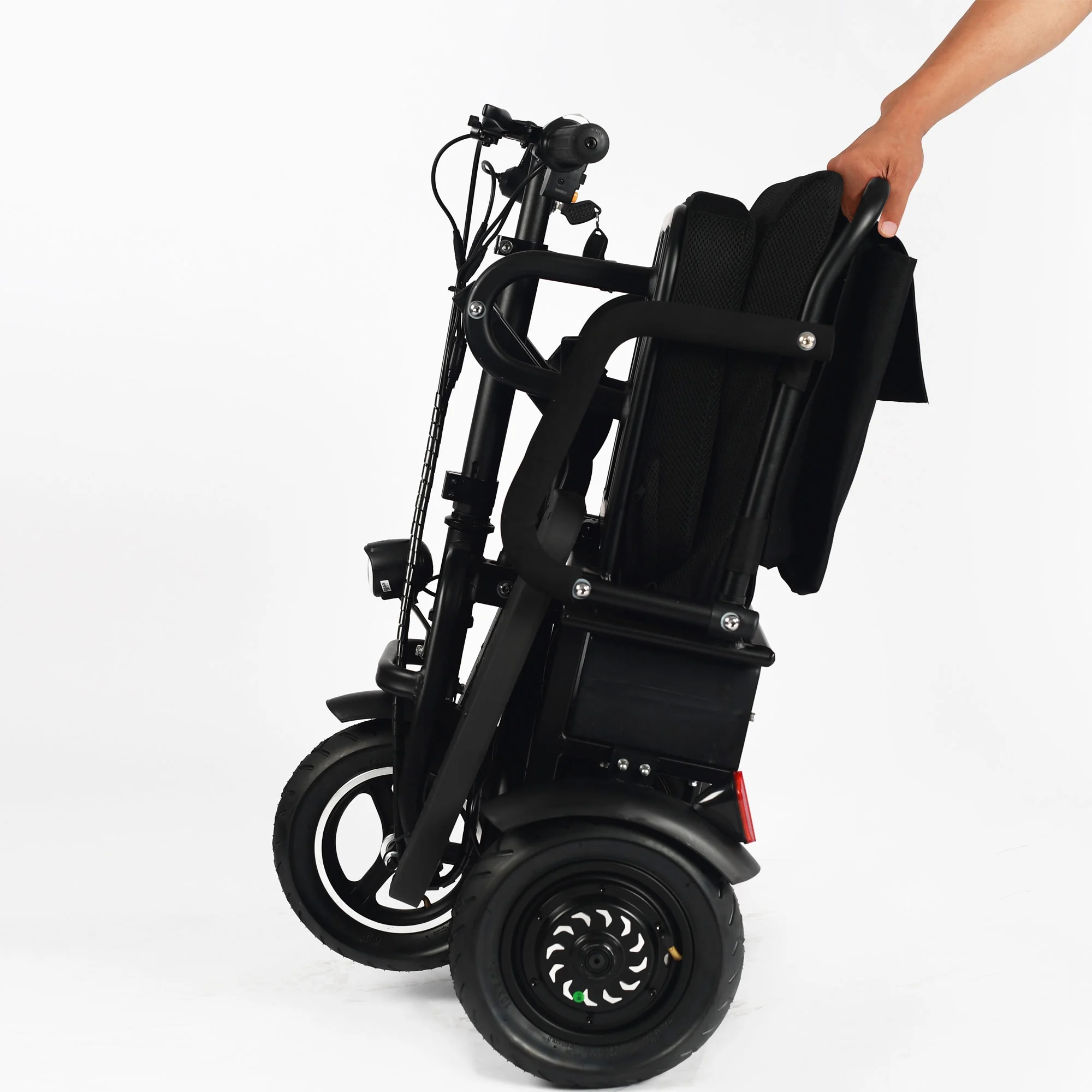 MotoTec Folding Mobility Electric Trike 48v 700w Dual Motor Lithium Black - Womvr