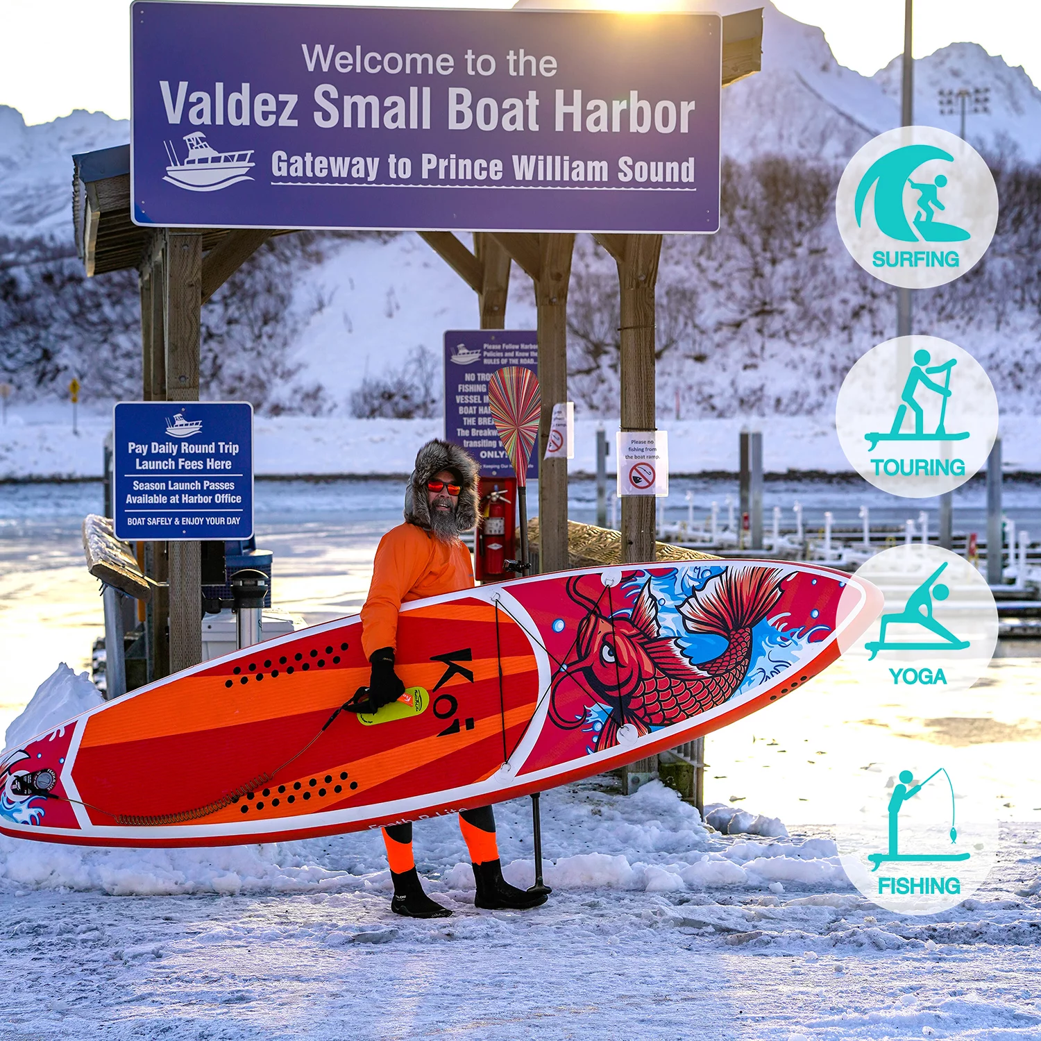 FEATH-R-LITE Inflatable Stand Up Paddle Board, SUP Paddle Board 11'6''x30''x6'' (LxWxH), Stand Up With Complete Kit Backpack Pump Paddle, Unisex Version - Womvr