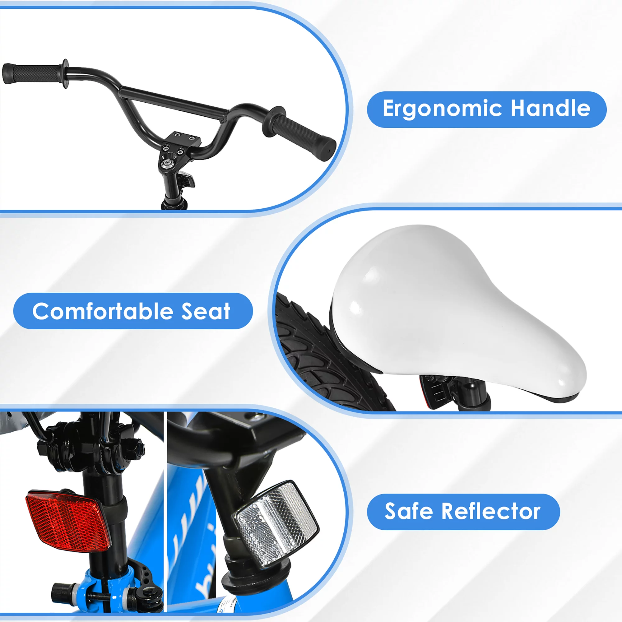 Babyjoy 16'' Kids Bike Bicycle w/ Training Wheels for 5-8 Years Old Boys Girls - Womvr