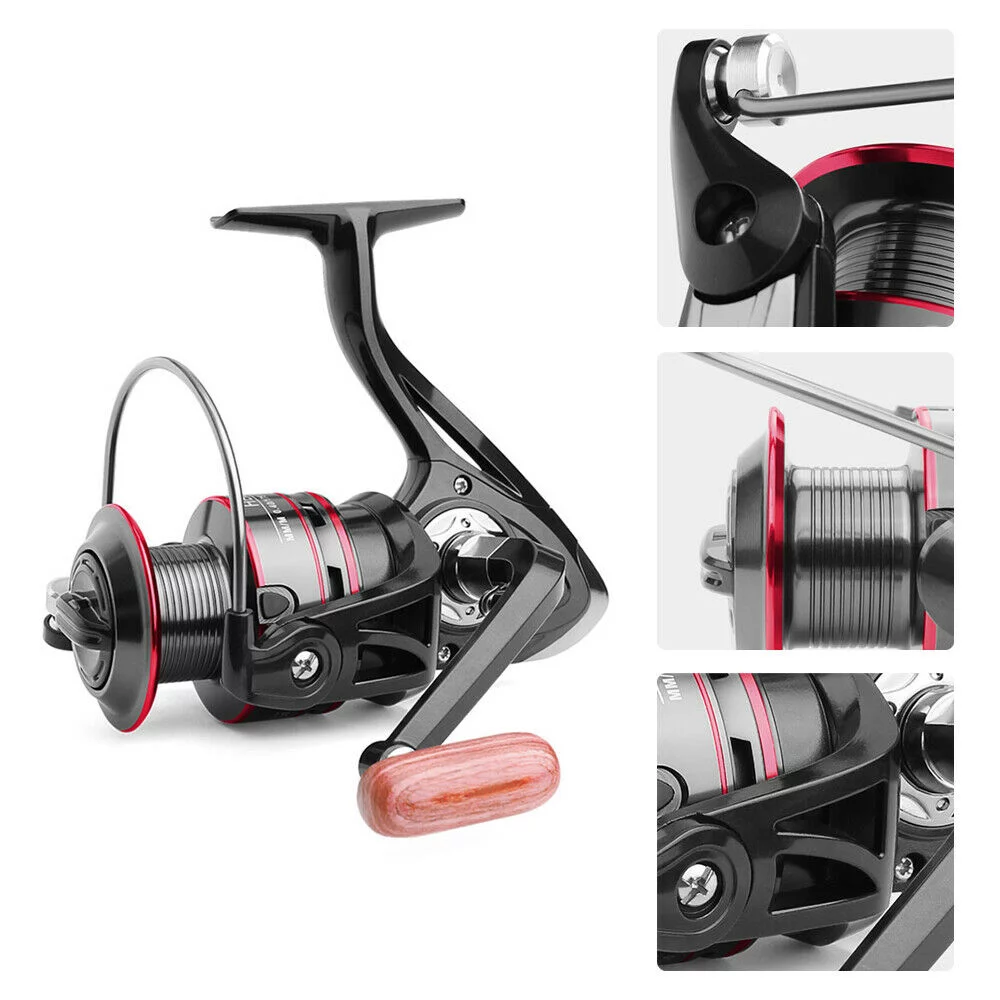 Heavy Duty Spinning Reel Saltwater Offshore Fishing Reel Max Drag 18lbs HB500-HB6000 - Womvr