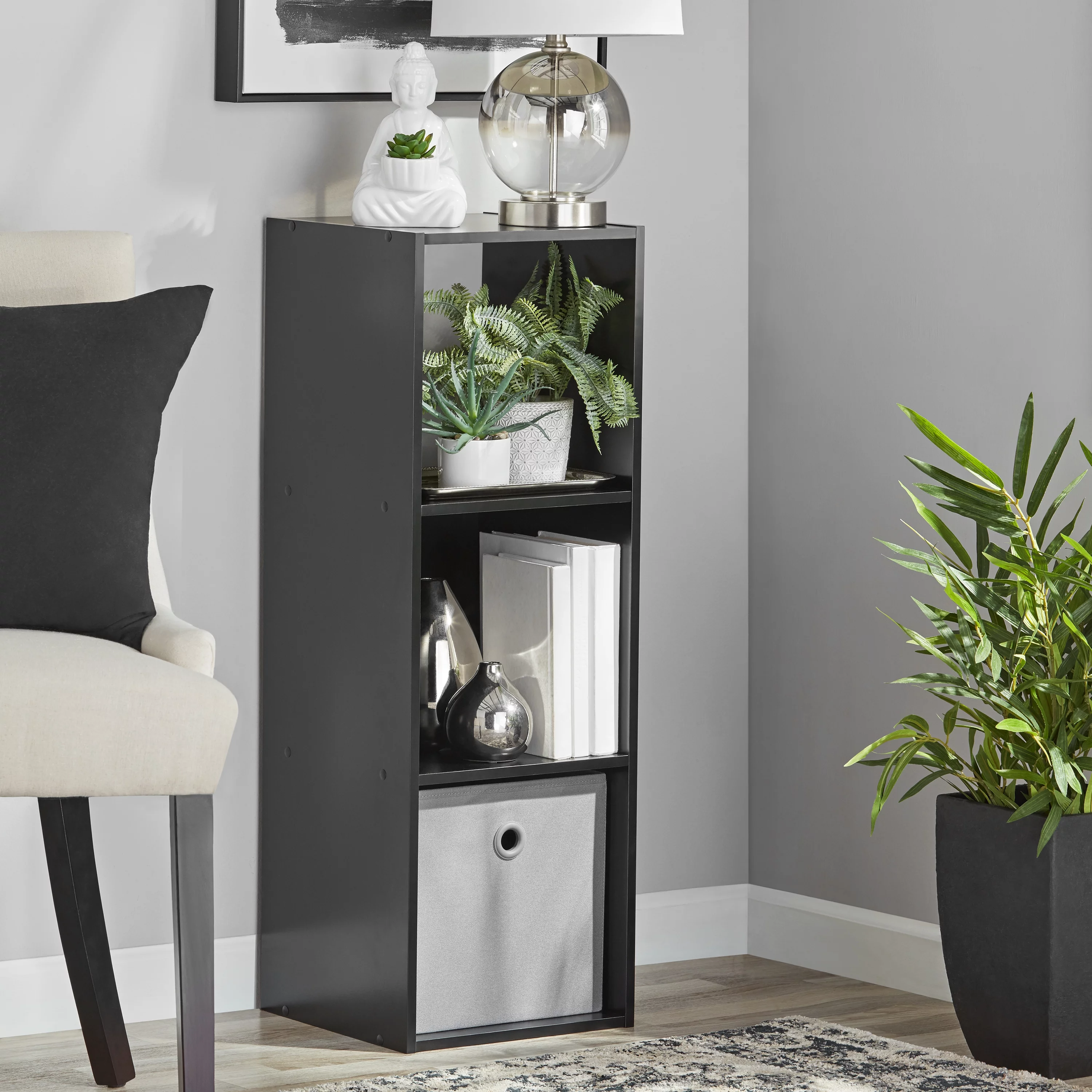 Mainstays 3-Cube Storage Organizer, Black - Womvr