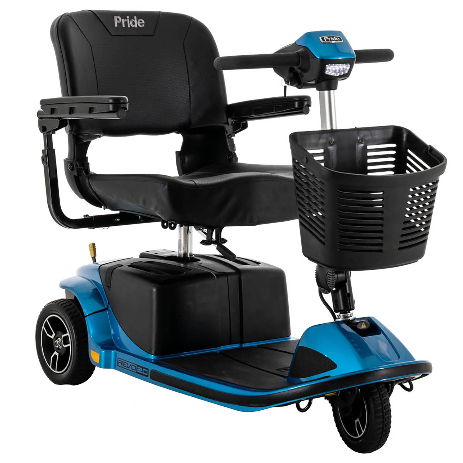 Pride Mobility Revo 2.0 3-Wheel Scooter - Blue w/ Avail Ext Warranty - Womvr