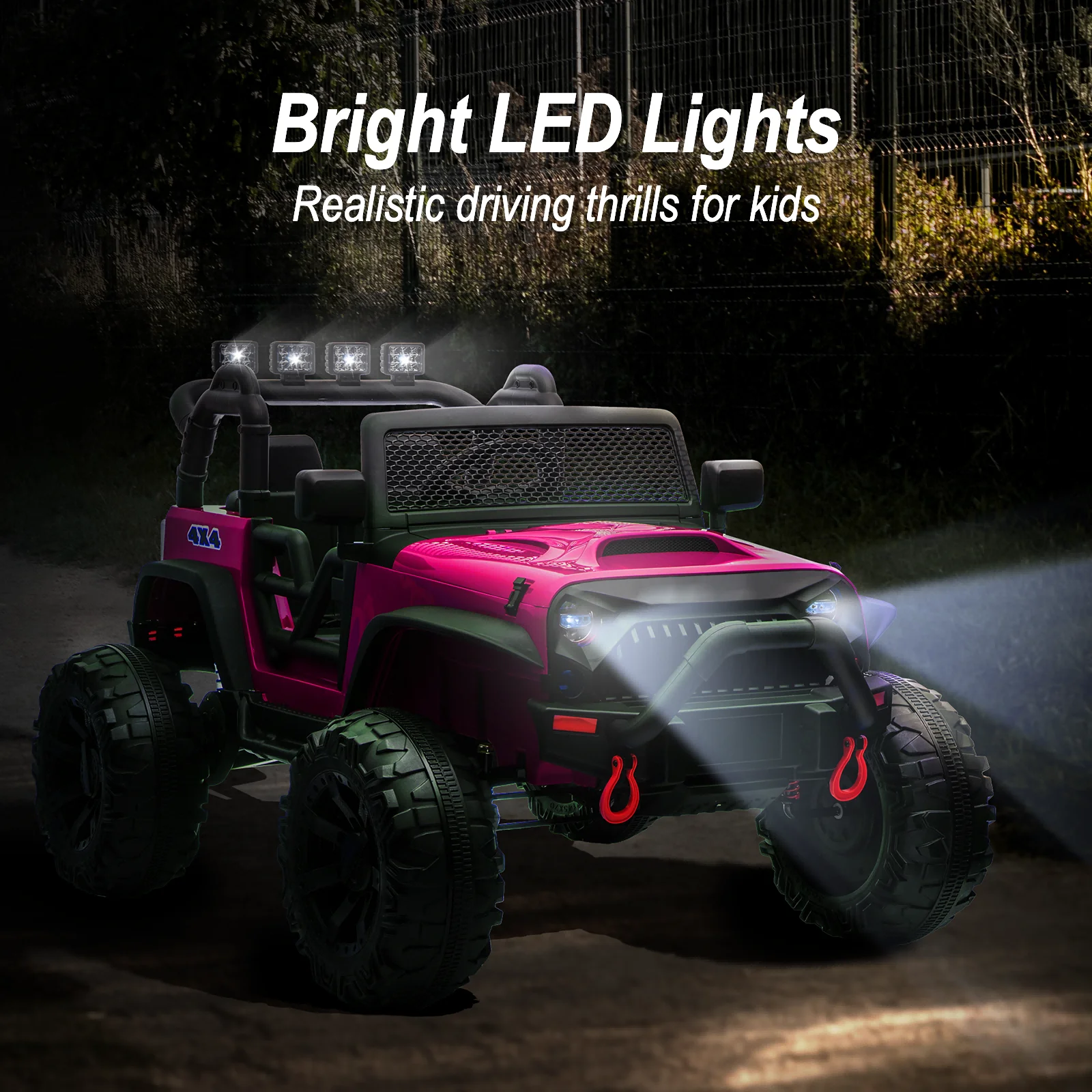 Outfunny 24V Ride on Toy Truck for Big Kids with Remote, 2-Seater, 400W Motor - Purple - Womvr