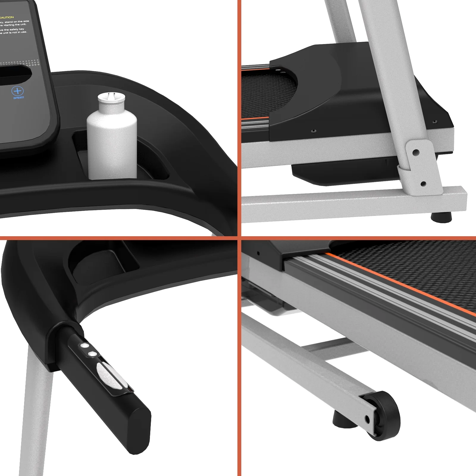 HLAiLL Folding Treadmill, 2.5HP Foldable Treadmills with 220 LBS Weight Capacity for Home, Compact Portable Treadmill for Small Space Walking Jogging Running - Womvr