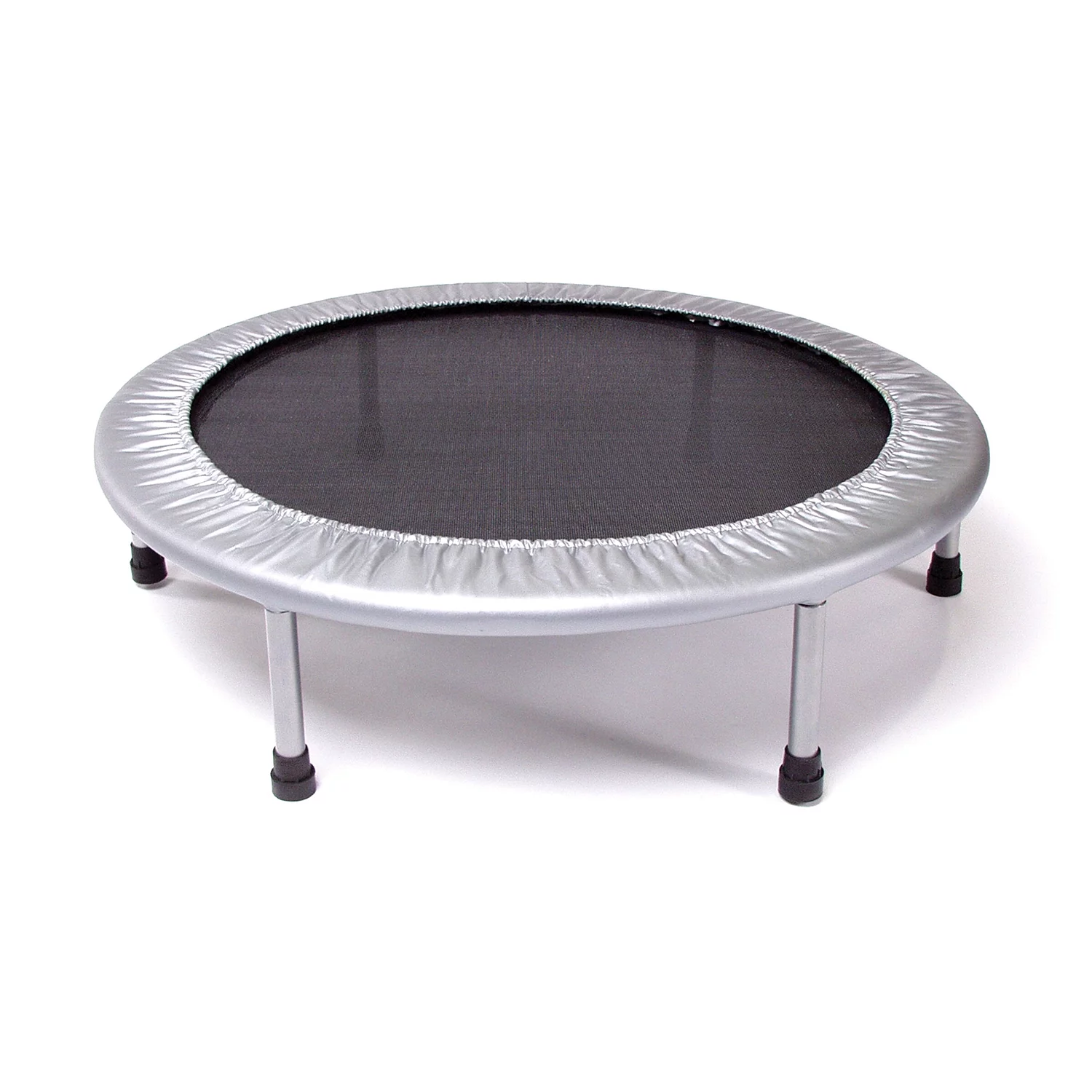 Stamina 36 in. Folding Trampoline, Gray - Low Impact - Easy to Use - Womvr