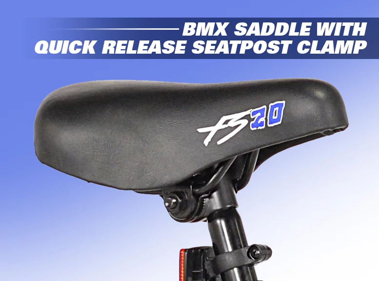 Kent 20 In. Ambush Boy's BMX Bike, Black with Blue and white accents - Womvr