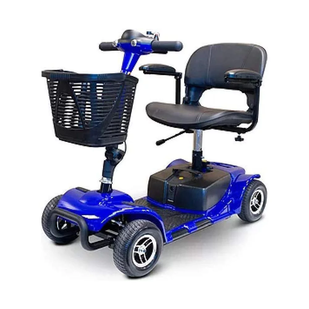 Ewheels Medical Lightweight 4 Wheel Electric Travel Blue Scooter - Womvr