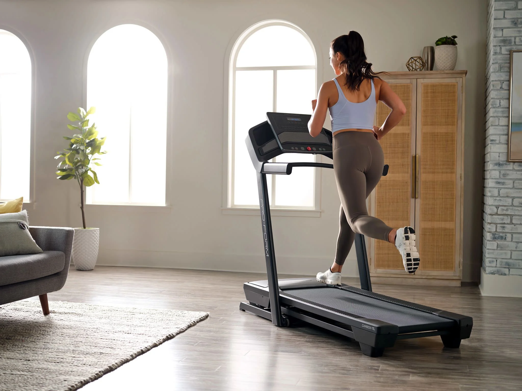 ProForm Carbon TL; Treadmill for Walking and Running with 5�� Display, Built-In Tablet Holder and SpaceSaver Design - Womvr