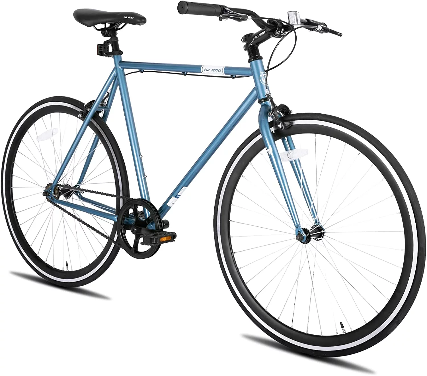 Hiland Road Bike, Single Speed Fixed Gear Bike with 700C Wheels, Commuter Bikes for Mens Womens Adult - Womvr