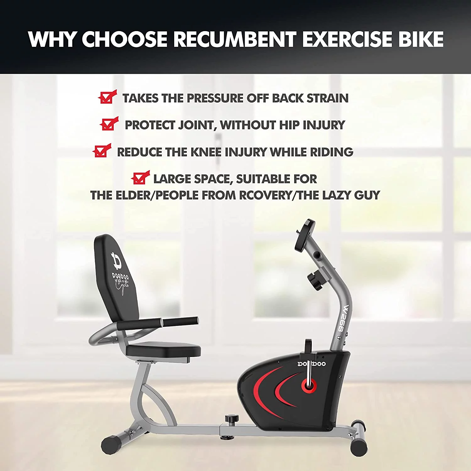 Cycool Workout Home Cycling Magnetic Recumbent Exercise Bike Fitness Cardio Elliptical Indoor Cycling Bike 330lbs Blue - Womvr