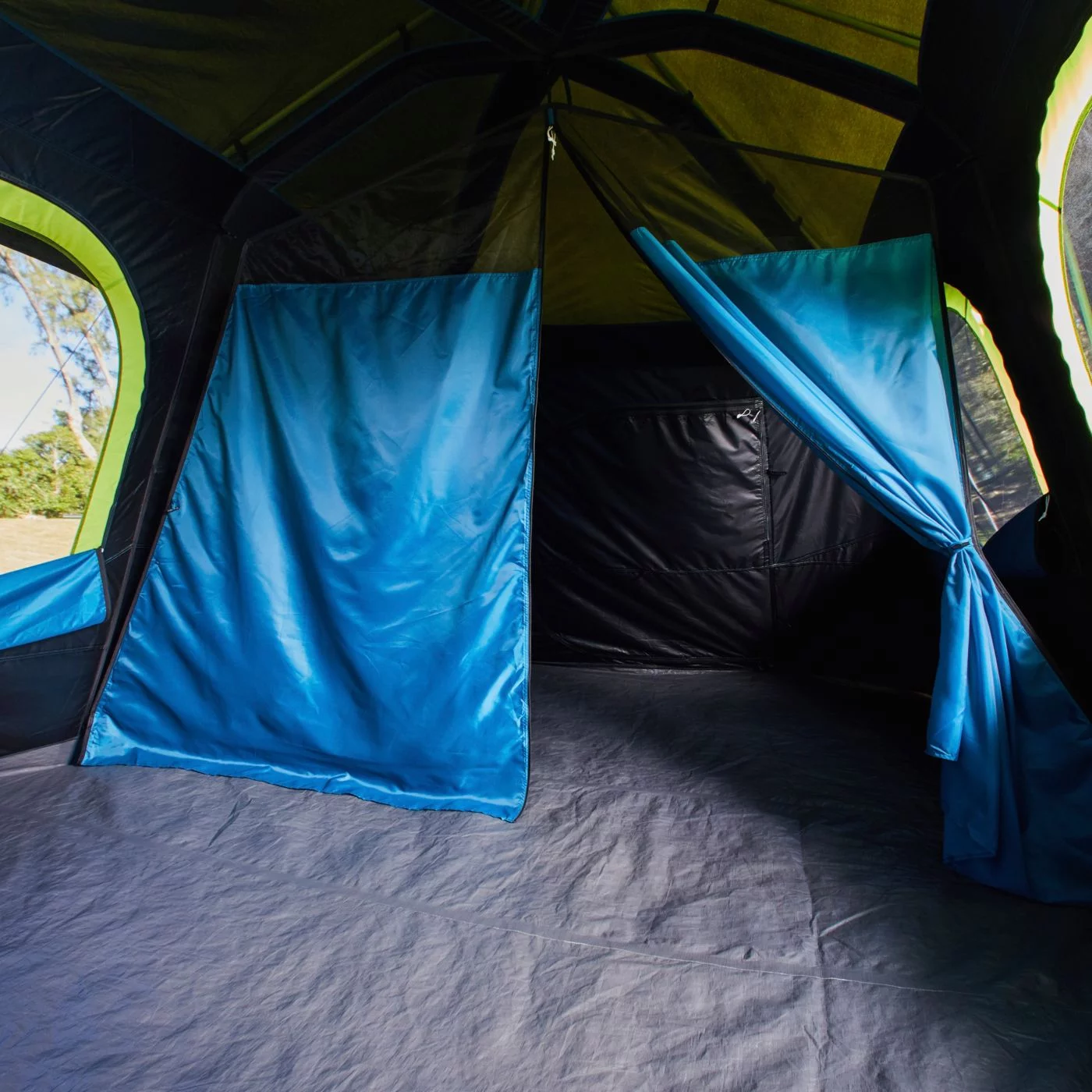 Coleman? 10-Person Dark Room? Cabin Camping Tent with Instant Setup, 1 Room, Blue - Womvr