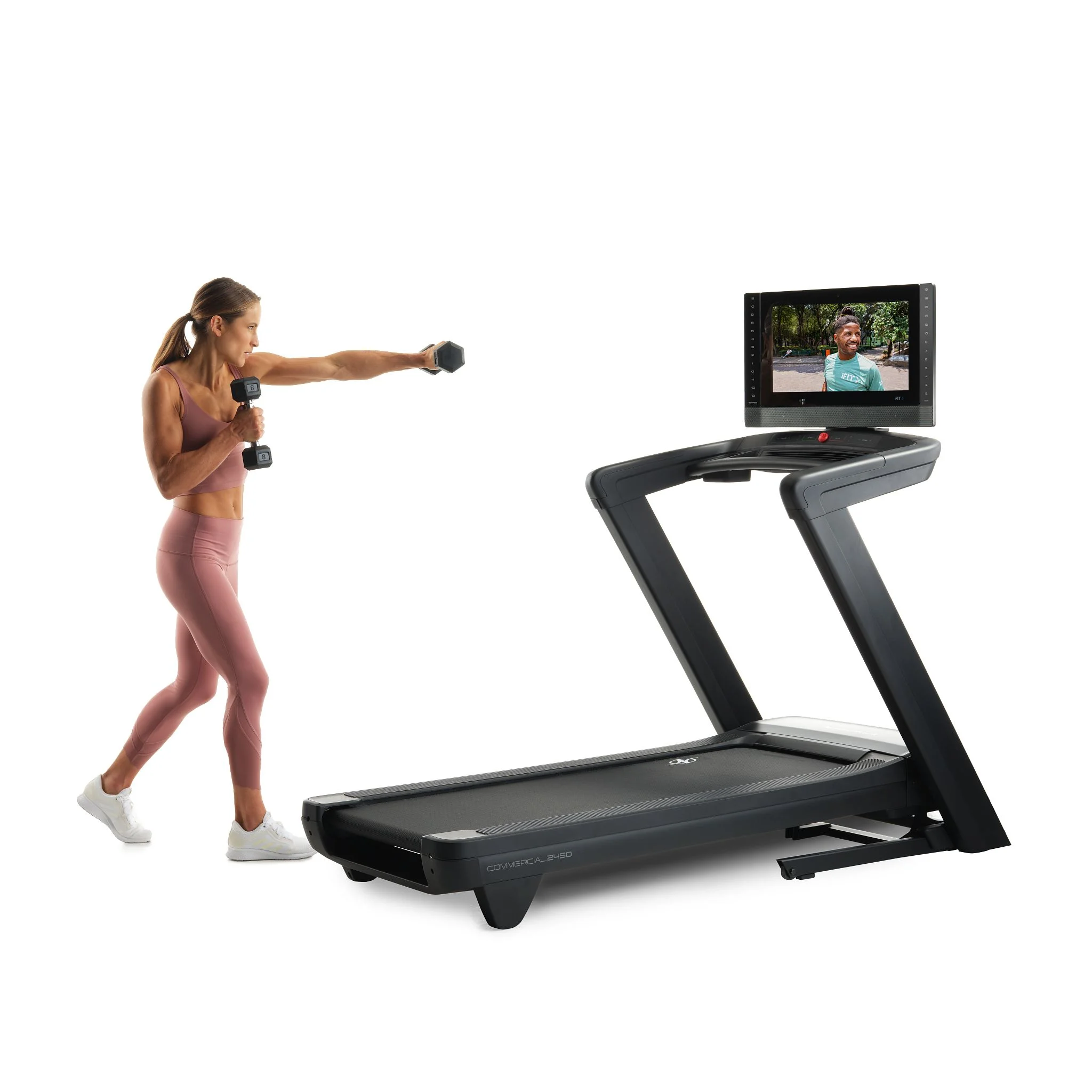 NordicTrack Commercial Series 2450; iFIT-enabled Treadmill for Running and Walking with 22” Pivoting Touchscreen and SpaceSaver Design - Womvr