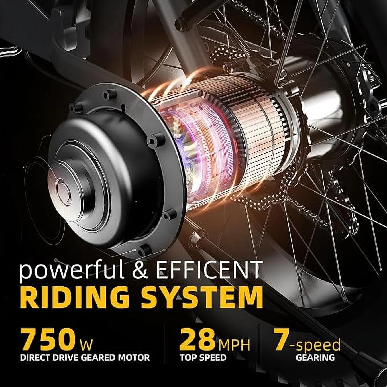 EUY Electric Bike 750W Motor, 20