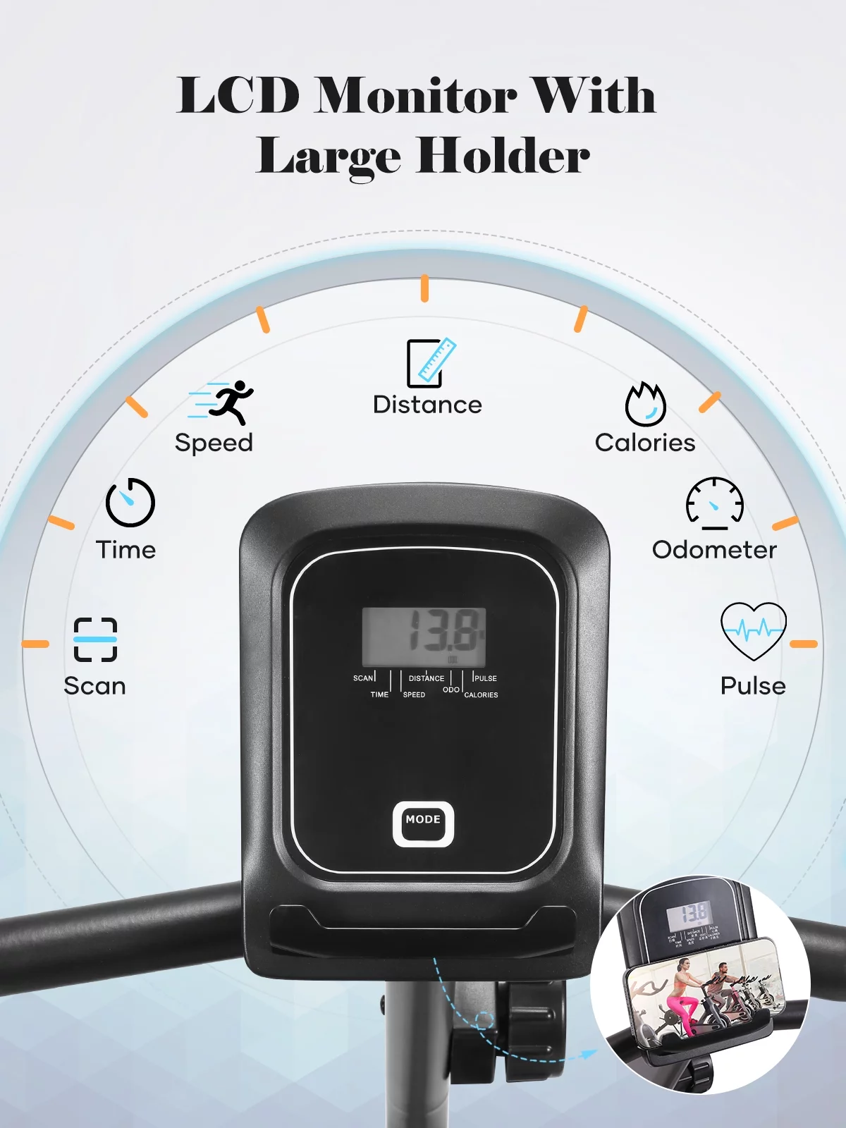 Maxkare Exercise Bike Indoor Recumbent  Exercise Bike Stationary with Adjustable Seat and 8 Resistance Level Seat Height Adjustment - Womvr