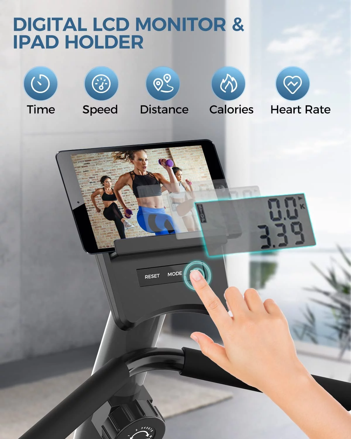 Cycool Workout Home Cycling Magnetic Recumbent Exercise Bike Fitness Cardio Elliptical Indoor Cycling Bike 330lbs Blue - Womvr