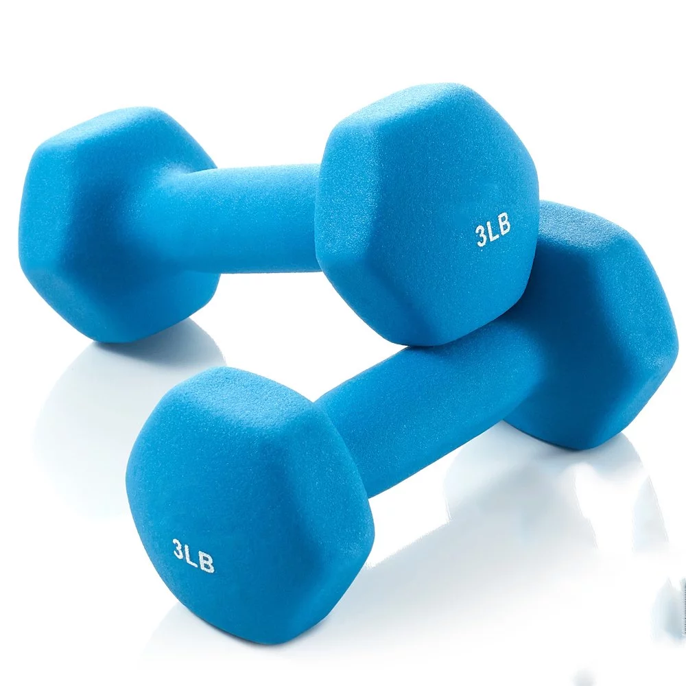 Fitness Alley Neoprene Dumbbell Pairs Set Coated for Non Slip Grip - Hex Dumbbells Weight Set - Neopren - Womvr