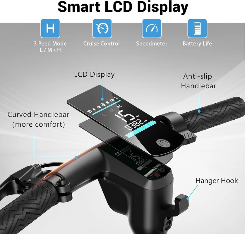 SISIGAD Electric Scooter for Adults, Peak 500W Motor, 8.5