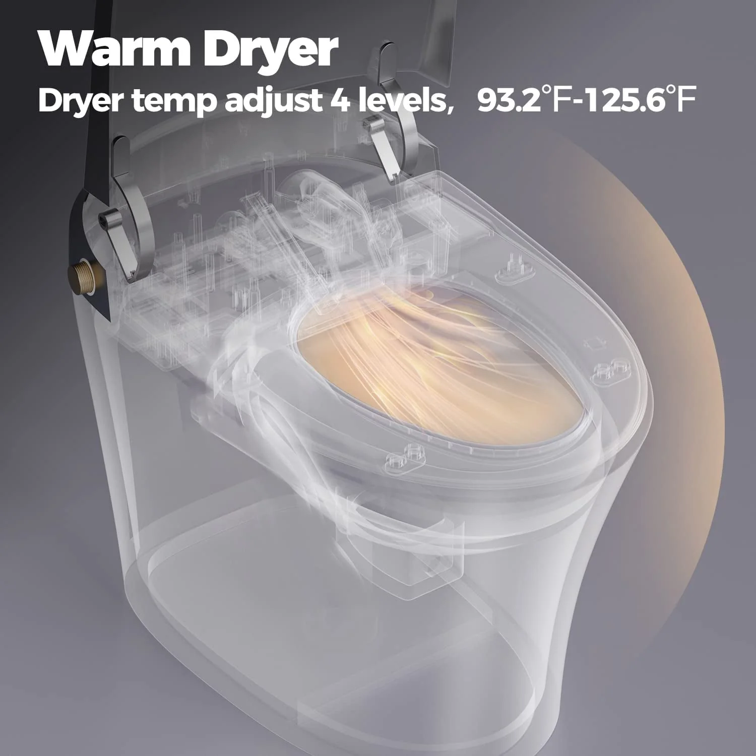 Horow Smart Toilet with Heated Seat, Automatic Power Flush Tankless,Ceramic One Piece Toilets for Bathroom - Womvr