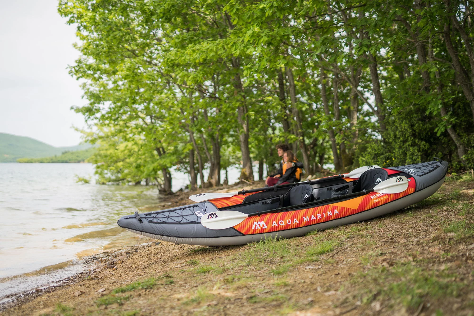 Aqua Marina TOURING KAYAK - MEMBA 1210 - Inflatable KAYAK Package, including Carry Bag, Paddle, Fin, Pump - Womvr