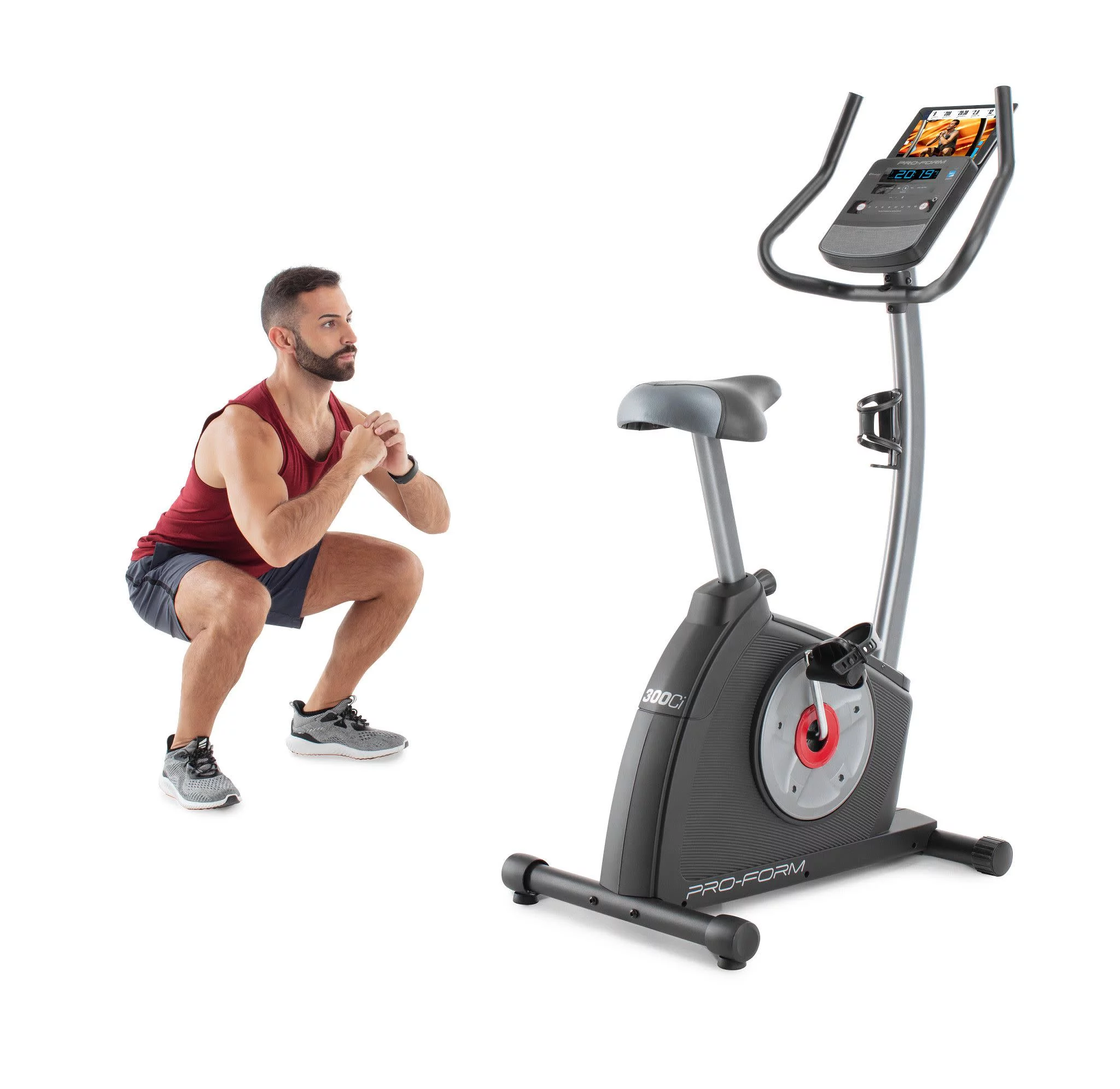 ProForm Cycle Trainer 300 Ci Upright Stationary Exercise Bike, Compatible with iFIT Personal Training - Womvr