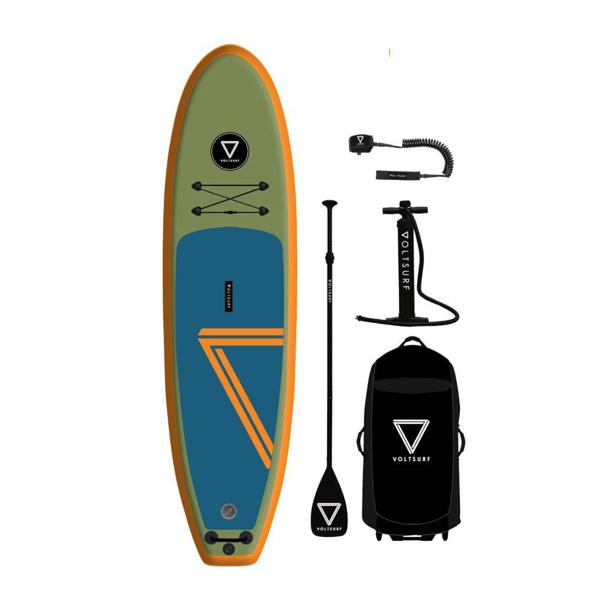 VoltSurf 10' Class Act Inflatable Stand Up Paddle Board Kit, Pink Rail - Womvr
