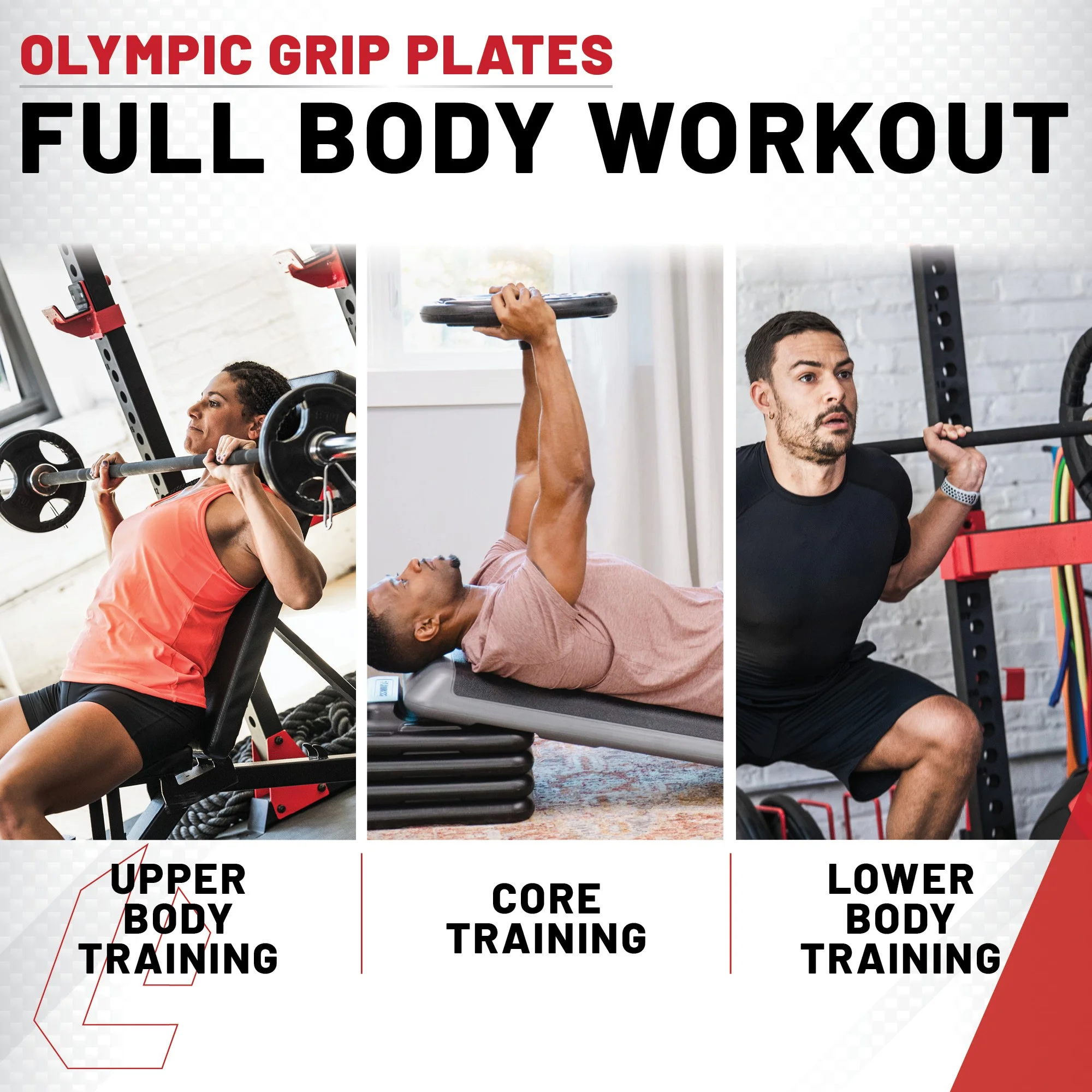 Lifeline Fitness 400 LB Olympic Weight Set - Rubber Coated Olympic Weight Plates, Barbell, and Clips - Womvr