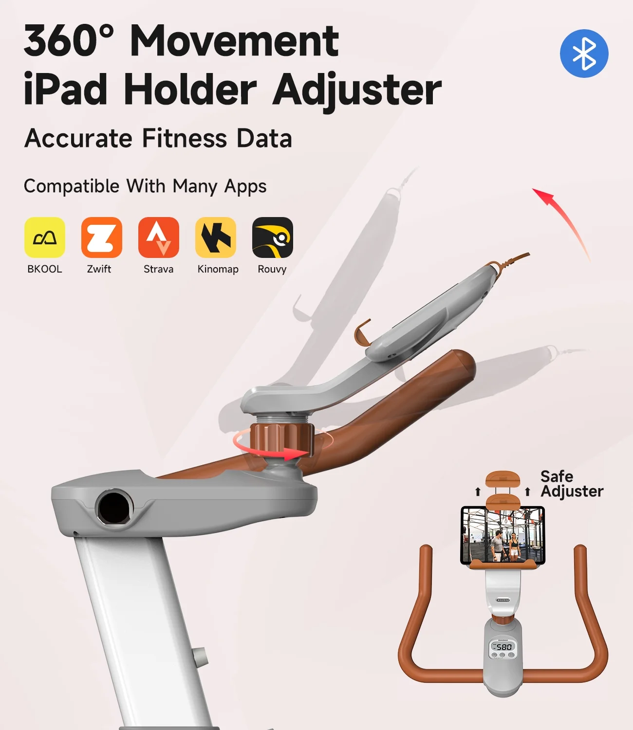 Pooboo Professional Bluetooth Magnetic Exercise Bikes Belt Driven Indoor Cycling Bike with Heavy-duty Flywheel - Womvr