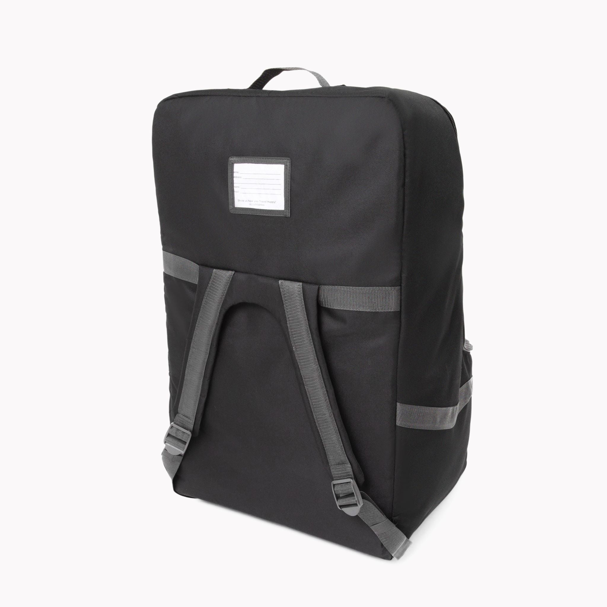 J.L. Childress Ultimate Padded Backpack Car Seat Travel Bag and Carrier, Black/Grey - Womvr