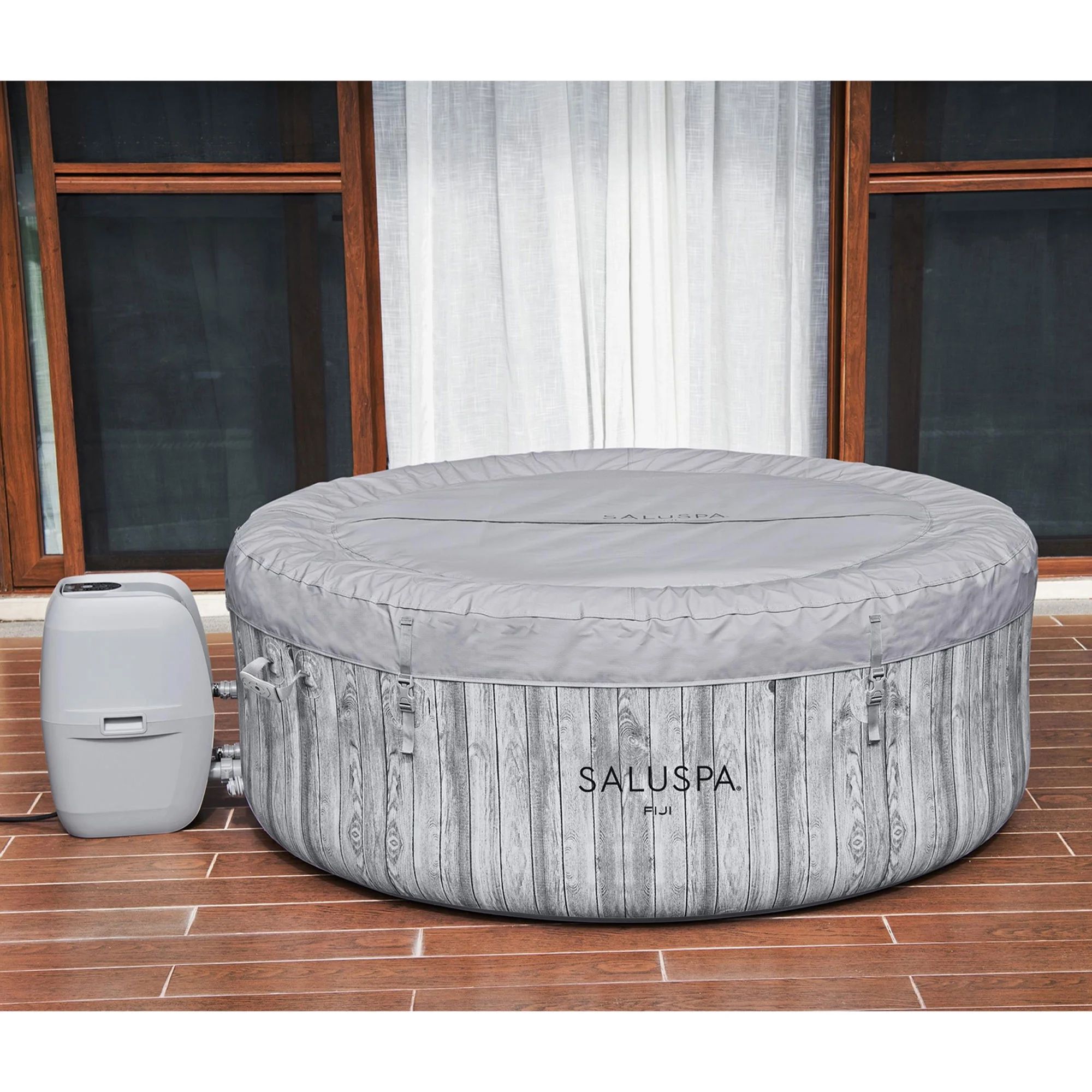 Bestway SaluSpa Cancun AirJet Inflatable Hot Tub with 120 Jets, Gray - Womvr