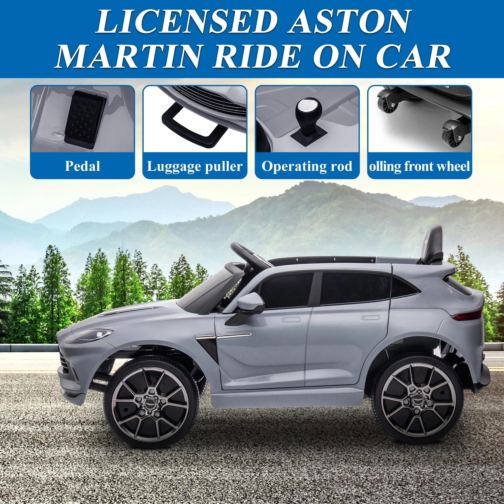 12V Ride on Car for Girls and Boys Licensed Mercedes Benz Electric Vehicle, MP3, Bluetooth, Ride On Toy for 3-5 Years Old, Red - Womvr