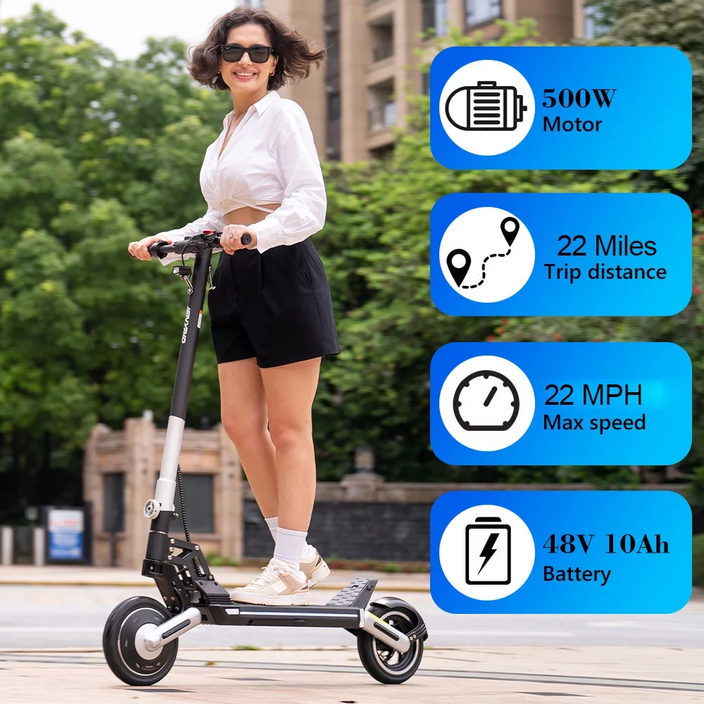 Electric Scooter 28 mph & 25 Miles 700W Kick Scooter, 10