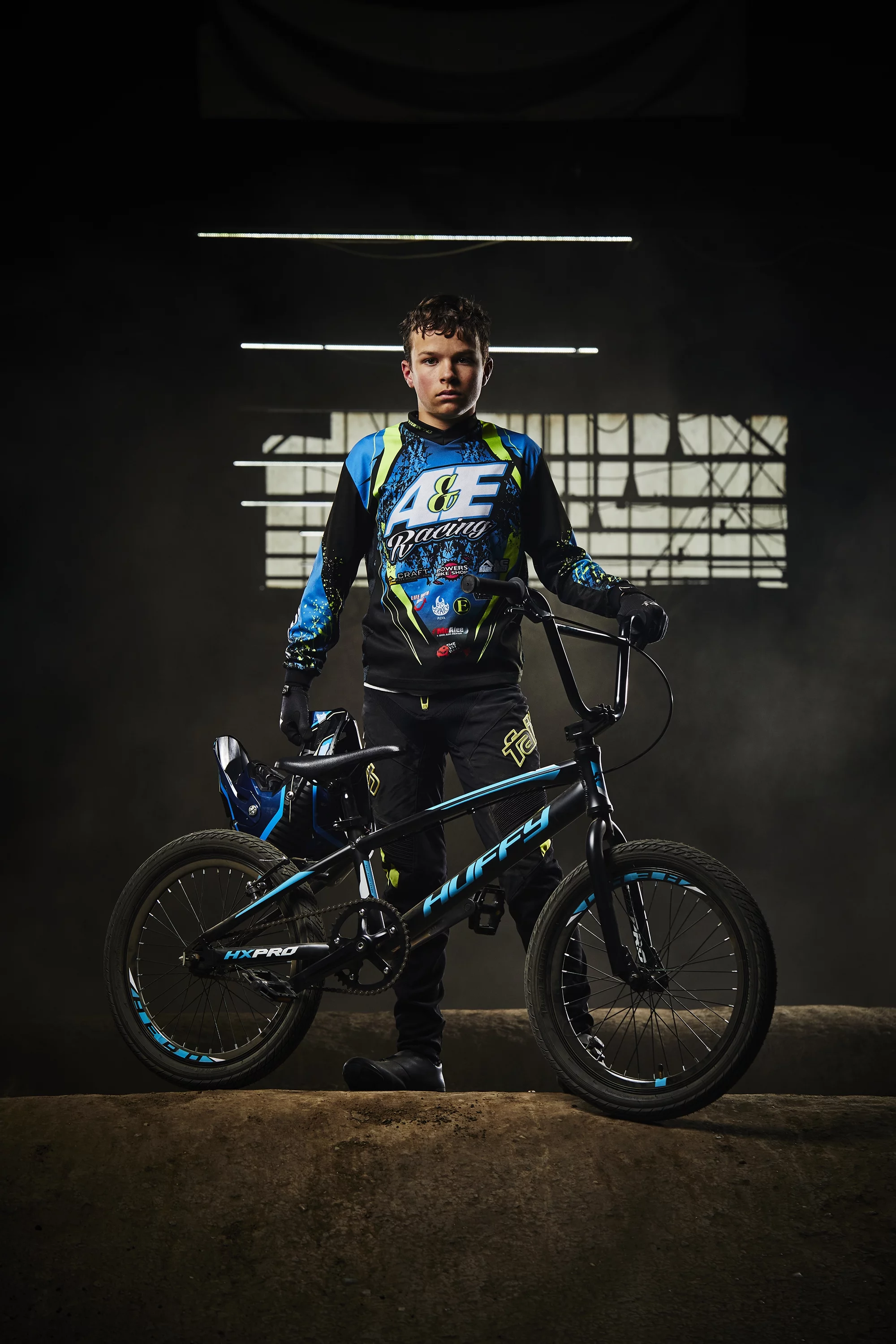 Huffy 20-inch BMX Bikes HX-Pro Bike, Black with Teal, Aluminum Frame, Ages 5+ Years - Womvr