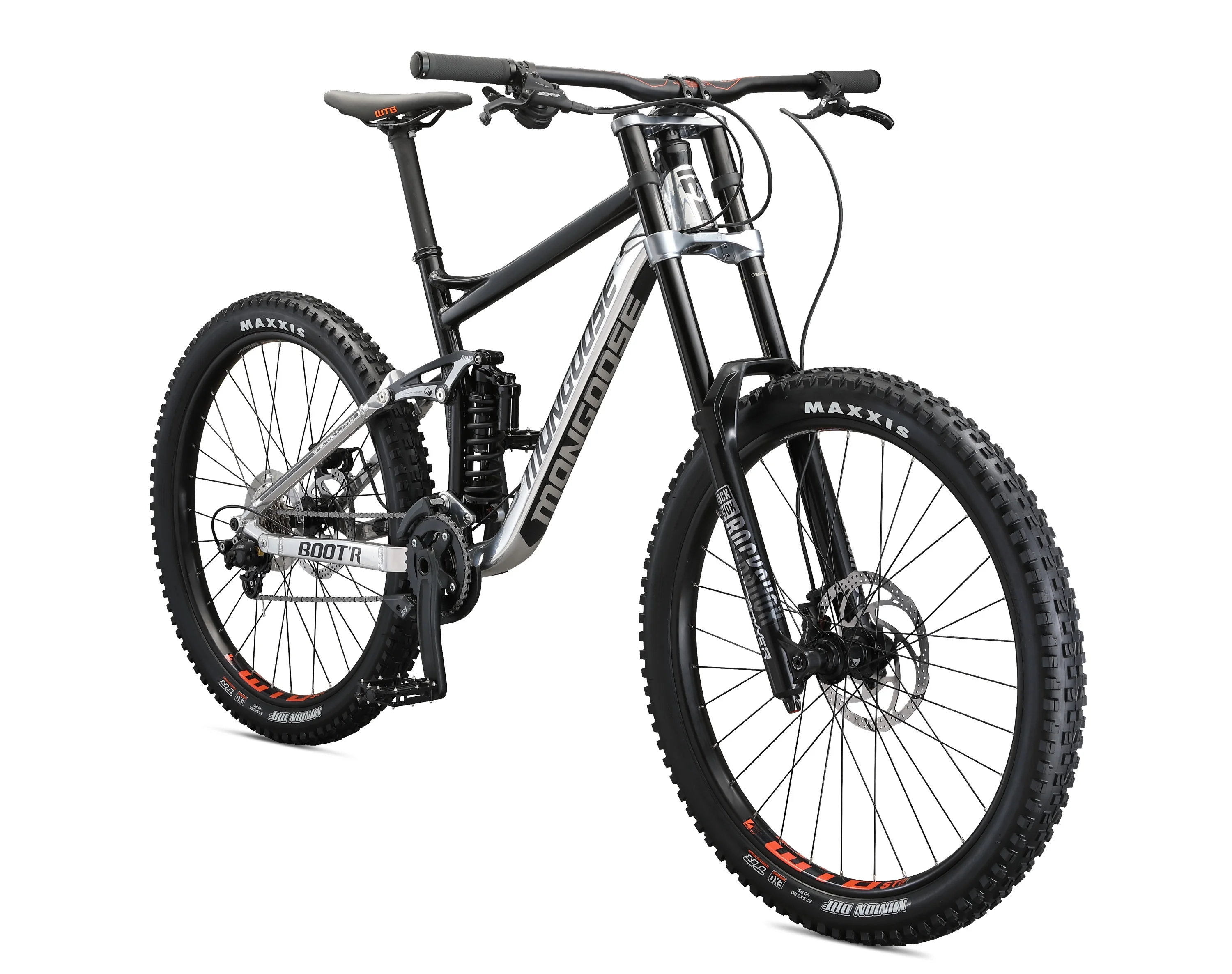 Mongoose Boot'R Adult Unisex 27.5-in. Full-Suspension Mountain Bike, Black - Womvr