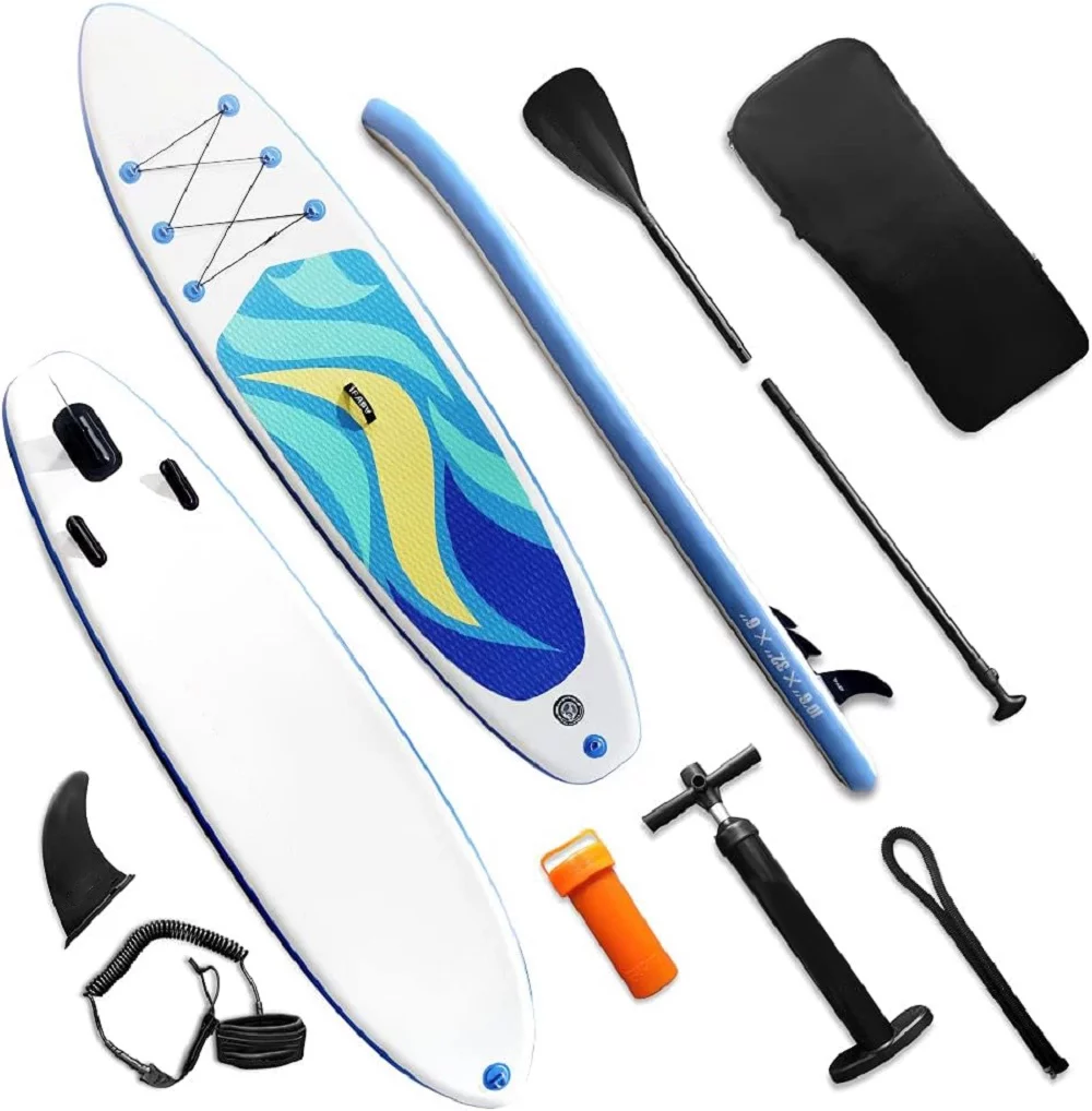 Seizeen Inflatable Paddle Board, 10.6FT Stand Up Paddle Board for Adults & Youth, Non-slip SUP Set with Paddle Pump Backpack Fin Accessories, Up to 300LBS - Womvr