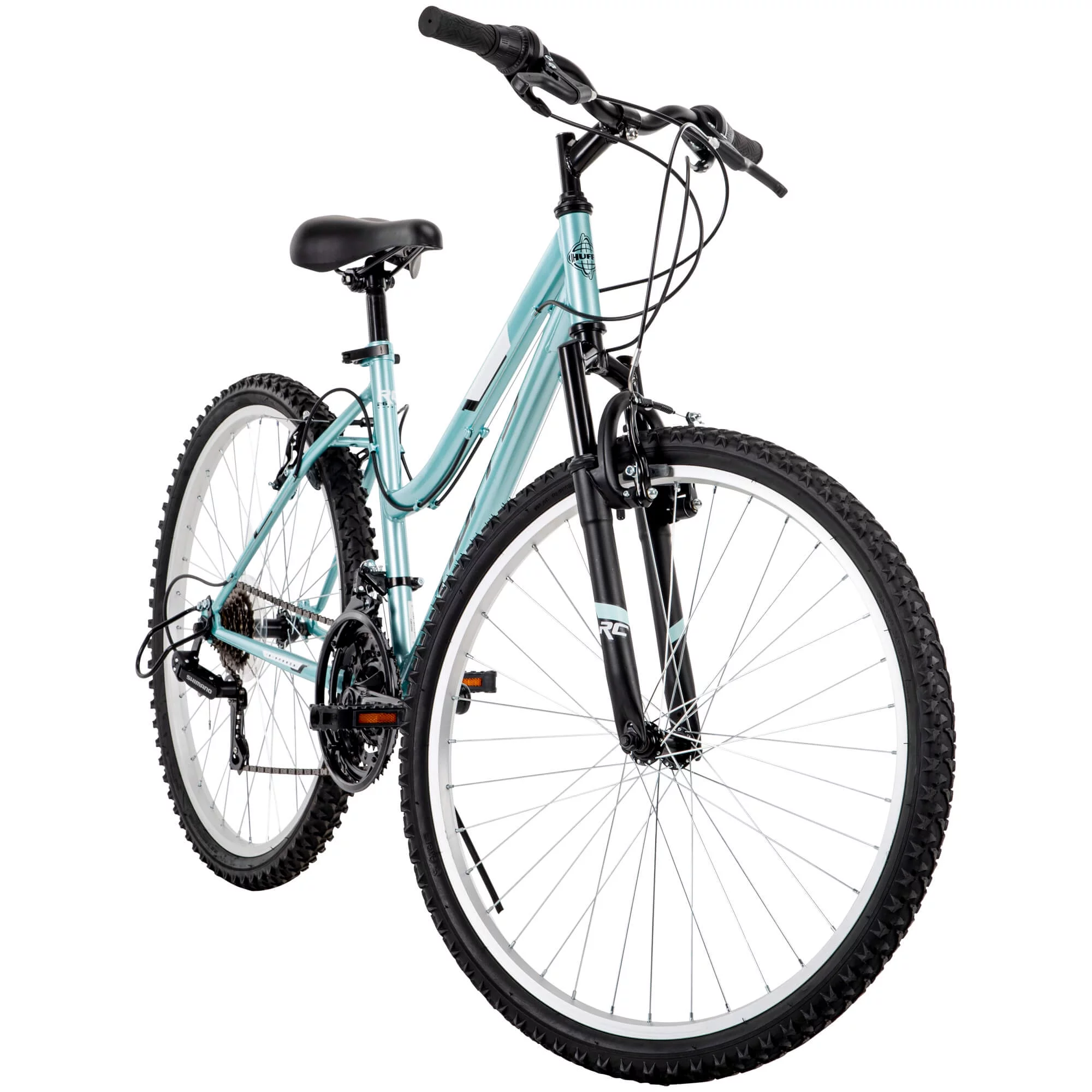 Huffy 26” Rock Creek Women's 18-Speed Mountain Bike, Mint - Womvr