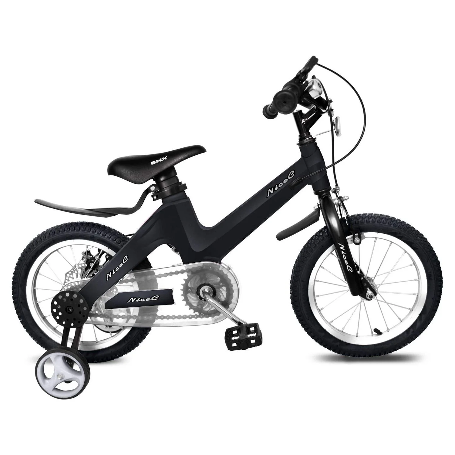 NiceC 16 In. BMX Kids Bike, Black - Womvr