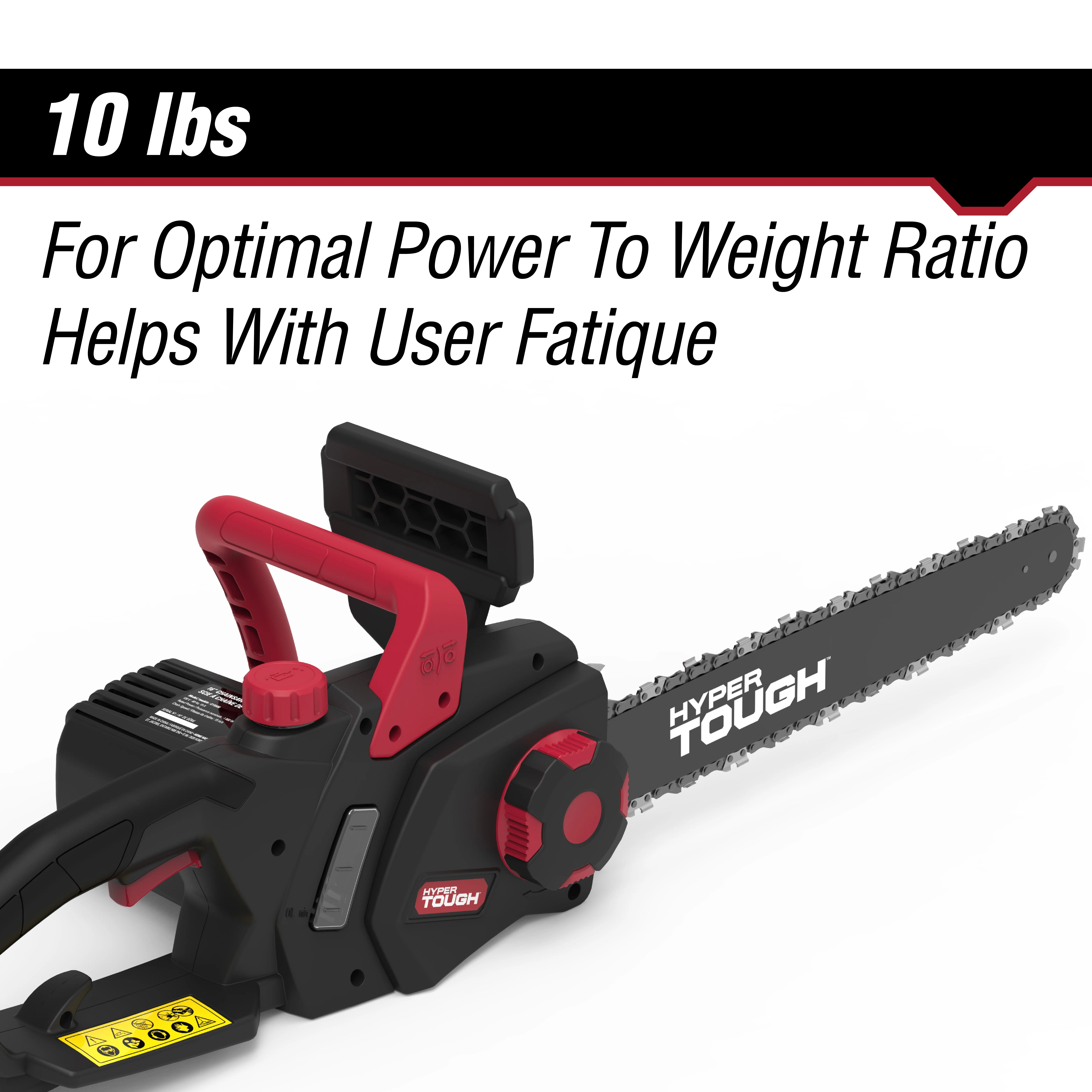 Hyper Tough 16-Inch Electric Chainsaw, 15-Amp Motor with Automatic Oiler, Tool-less Chain Tension, Metal Bucking Spikes included - Womvr