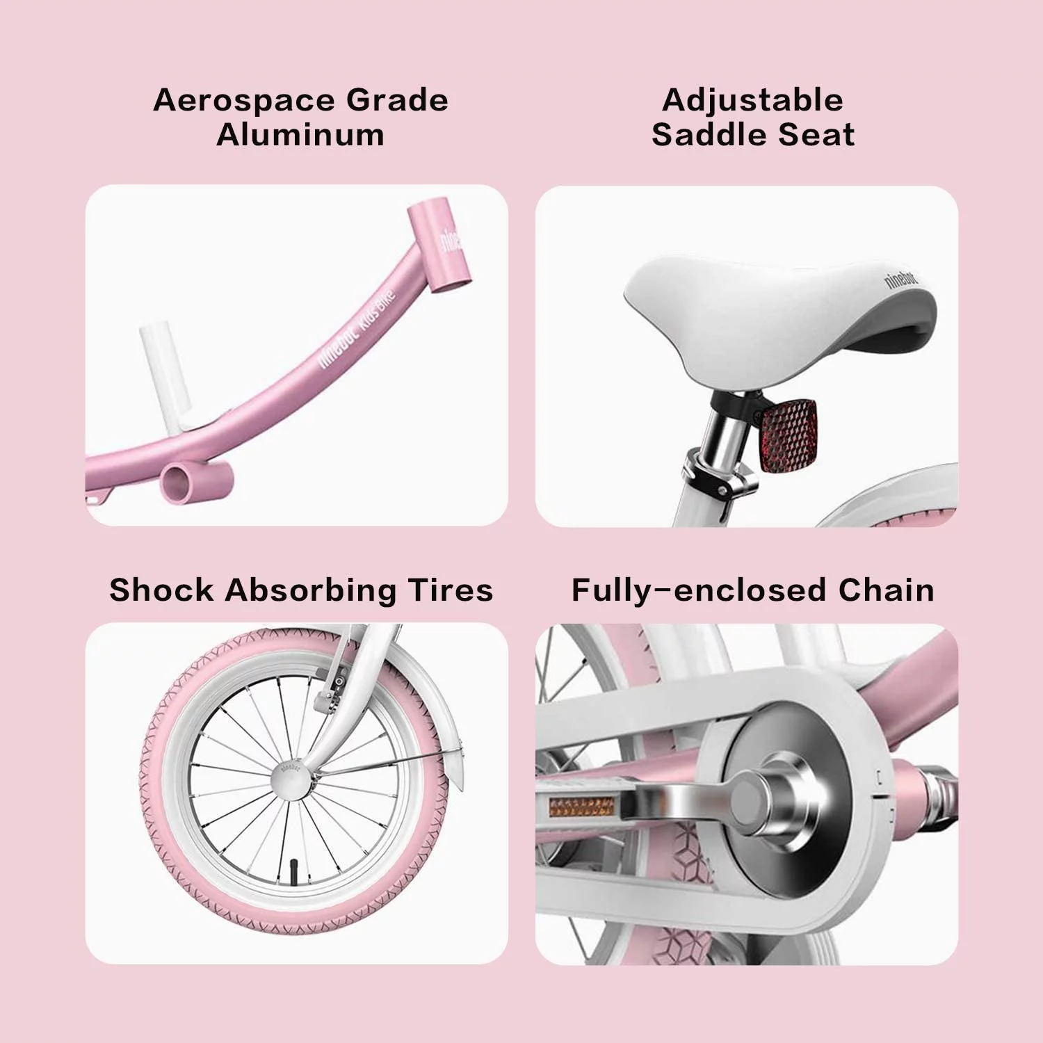 Segway-Ninebot Kids Bicycle 14 In. in Pink with Training Wheels - Womvr