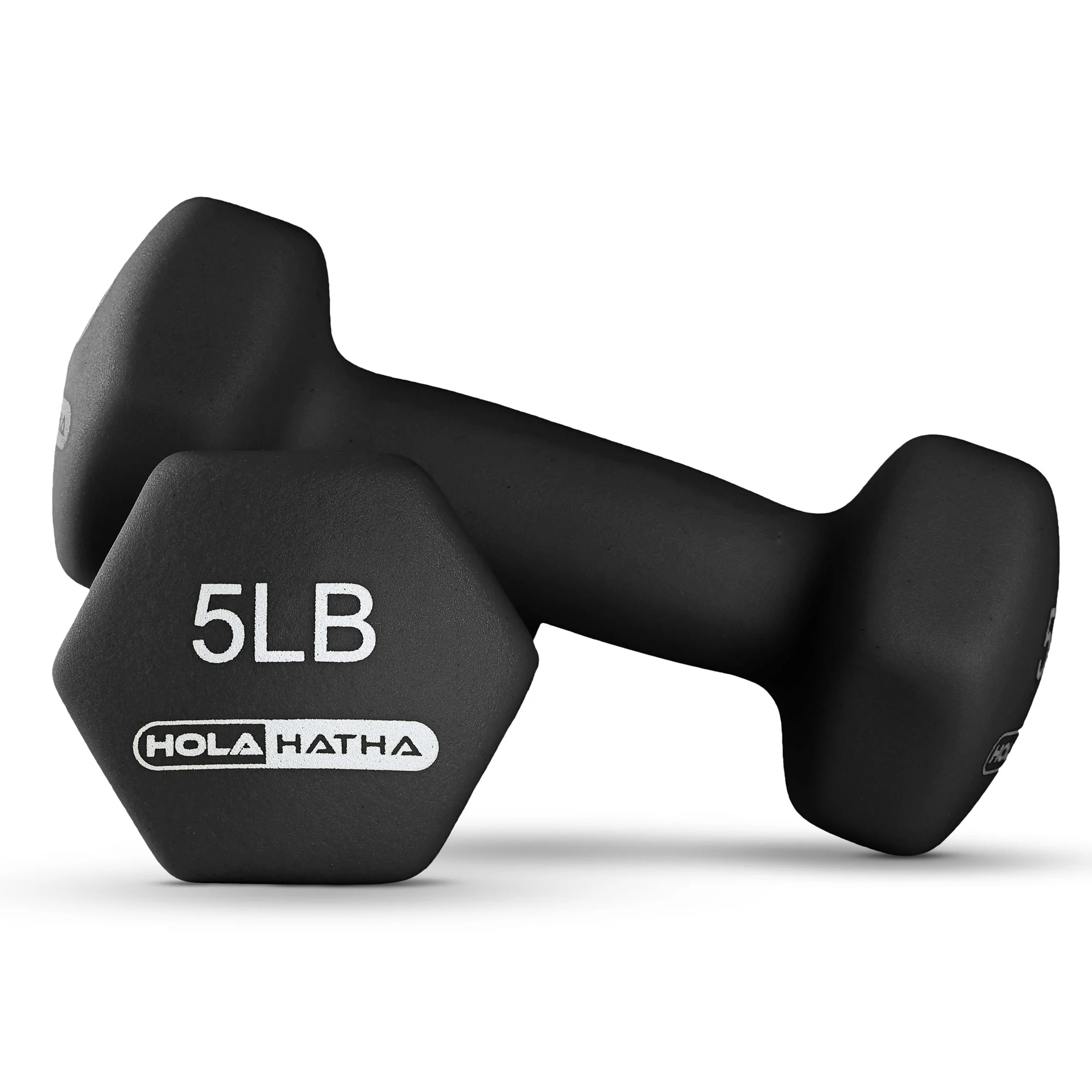 HolaHatha 3, 5, and 8 Pound Dumbbell Hand Weight Set with Storage Rack, Multi - Womvr